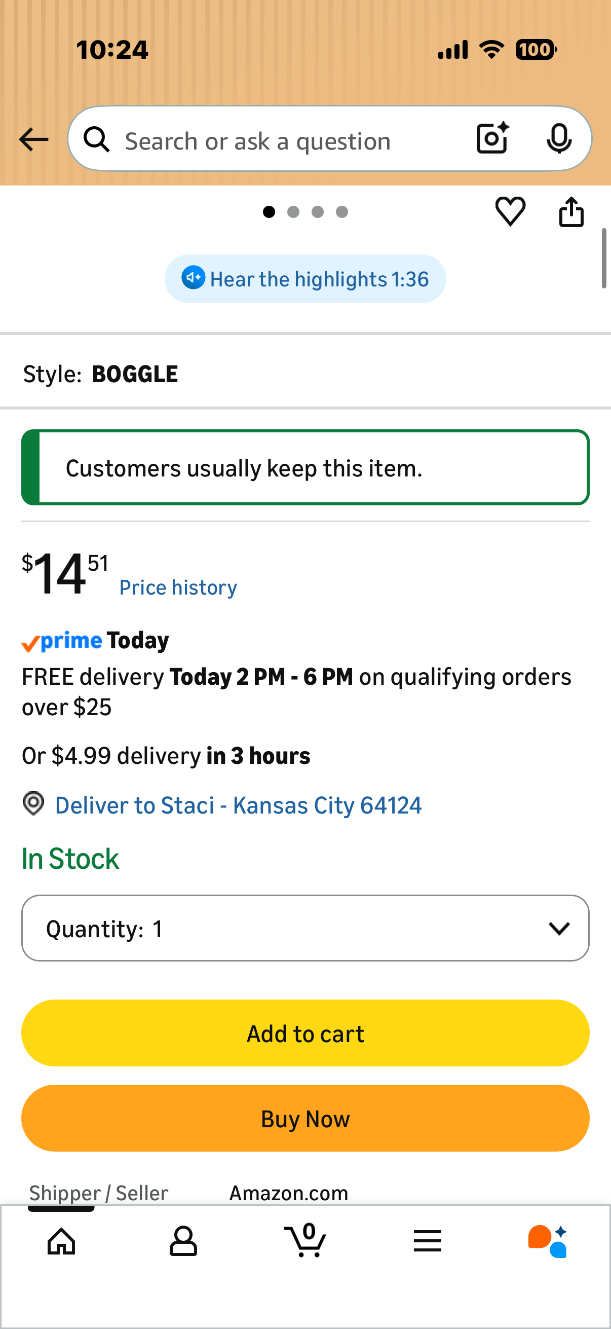 Hasbro Gaming Boggle
