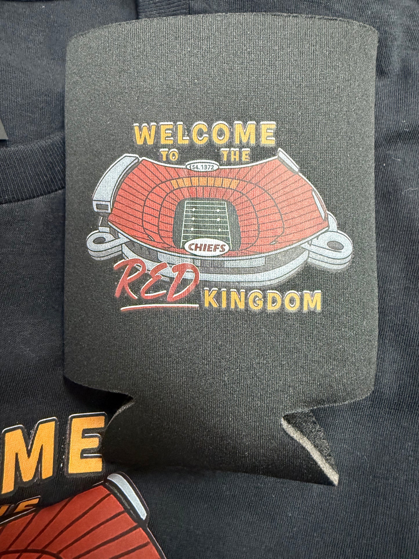 Red Kingdom Crew Sweatshirt with a Free Koozie
