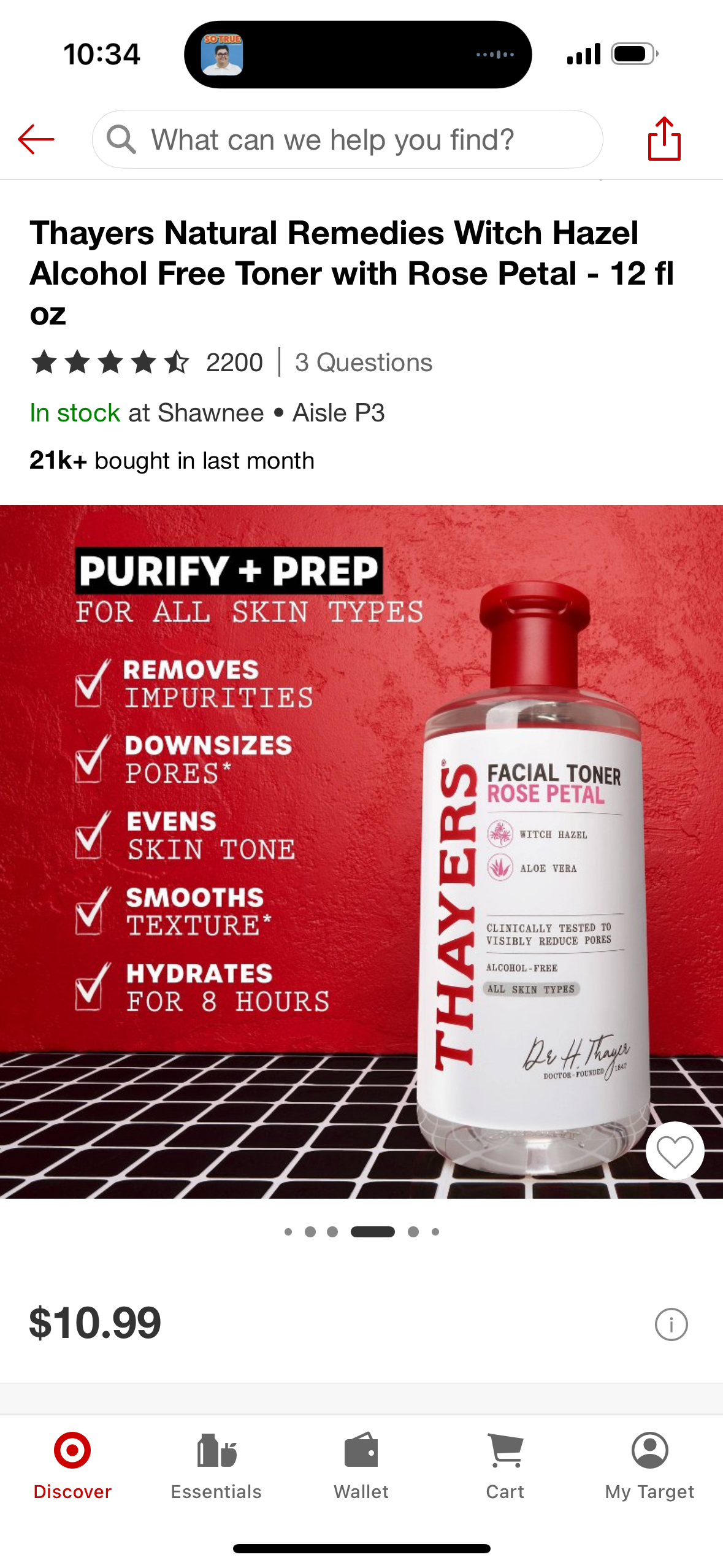 Thayers Natural Remedies Witch Hazel Alcohol Free Toner with Rose Petal - 12 fl OZ