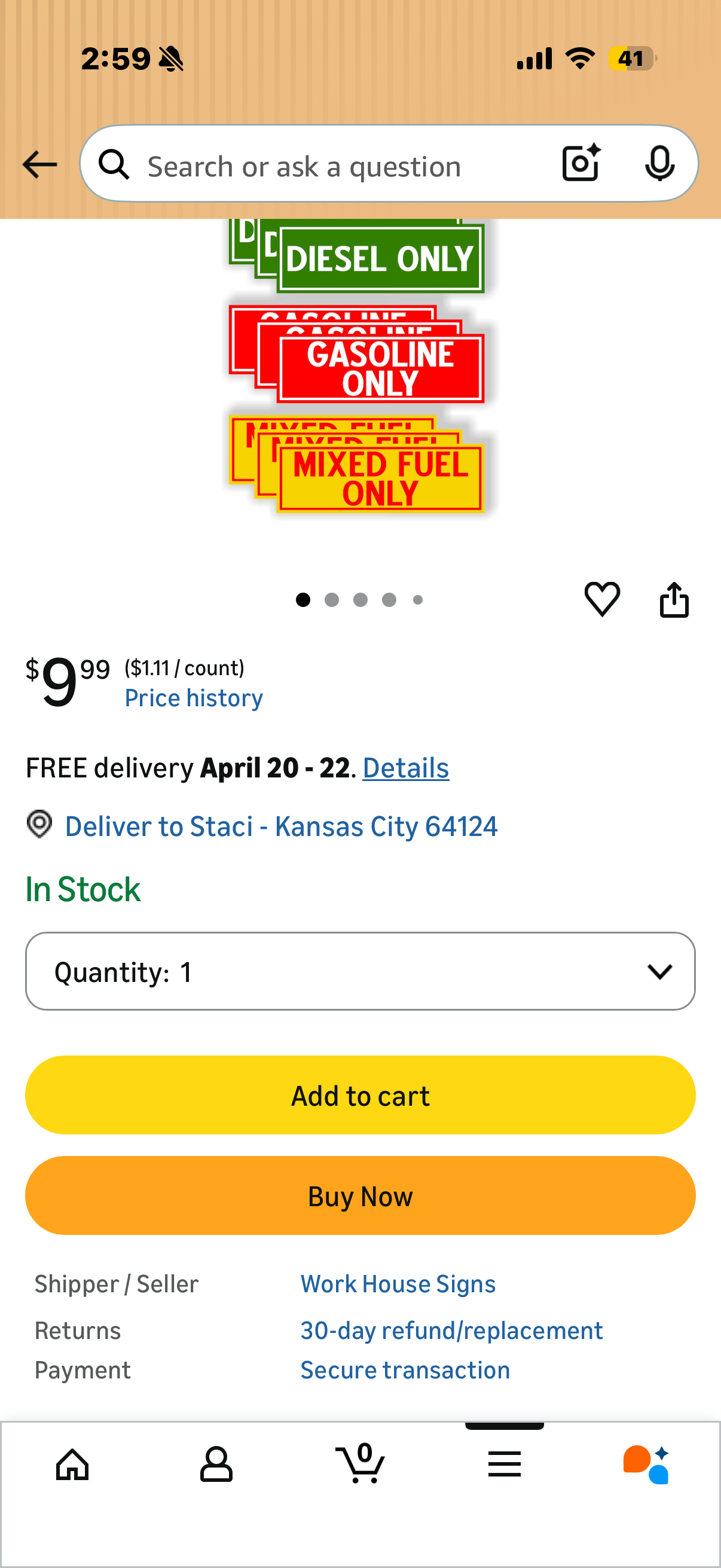 9pc Sticker Diesel Only Gasoline Only Mixed Fuel Only Stickers for Fuel Tank Weatherproof Adhesive Decals for Trucks, Tractors, Fuel Cans, Gas Caps