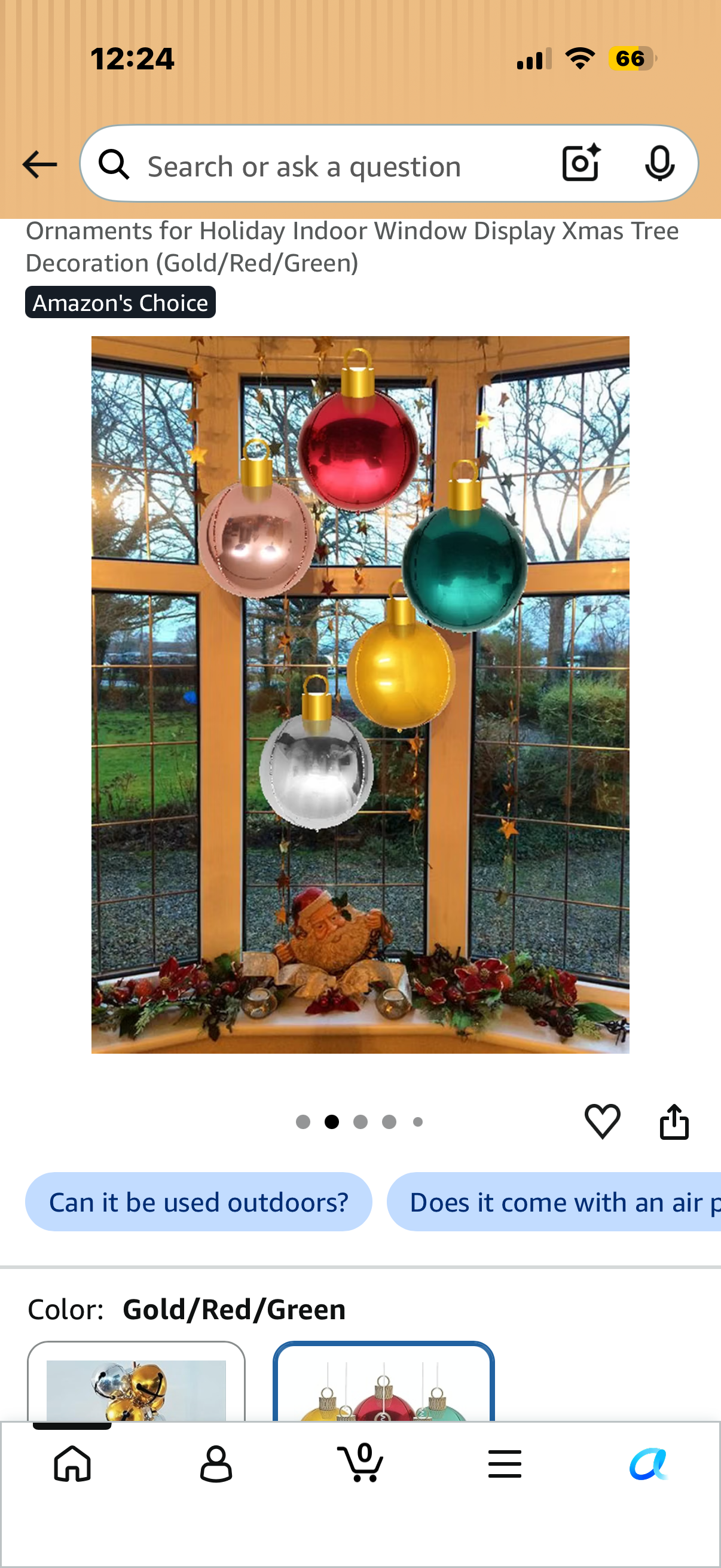 4 PM Door Buster - XXL 30in Christmas Ornaments 6 Count