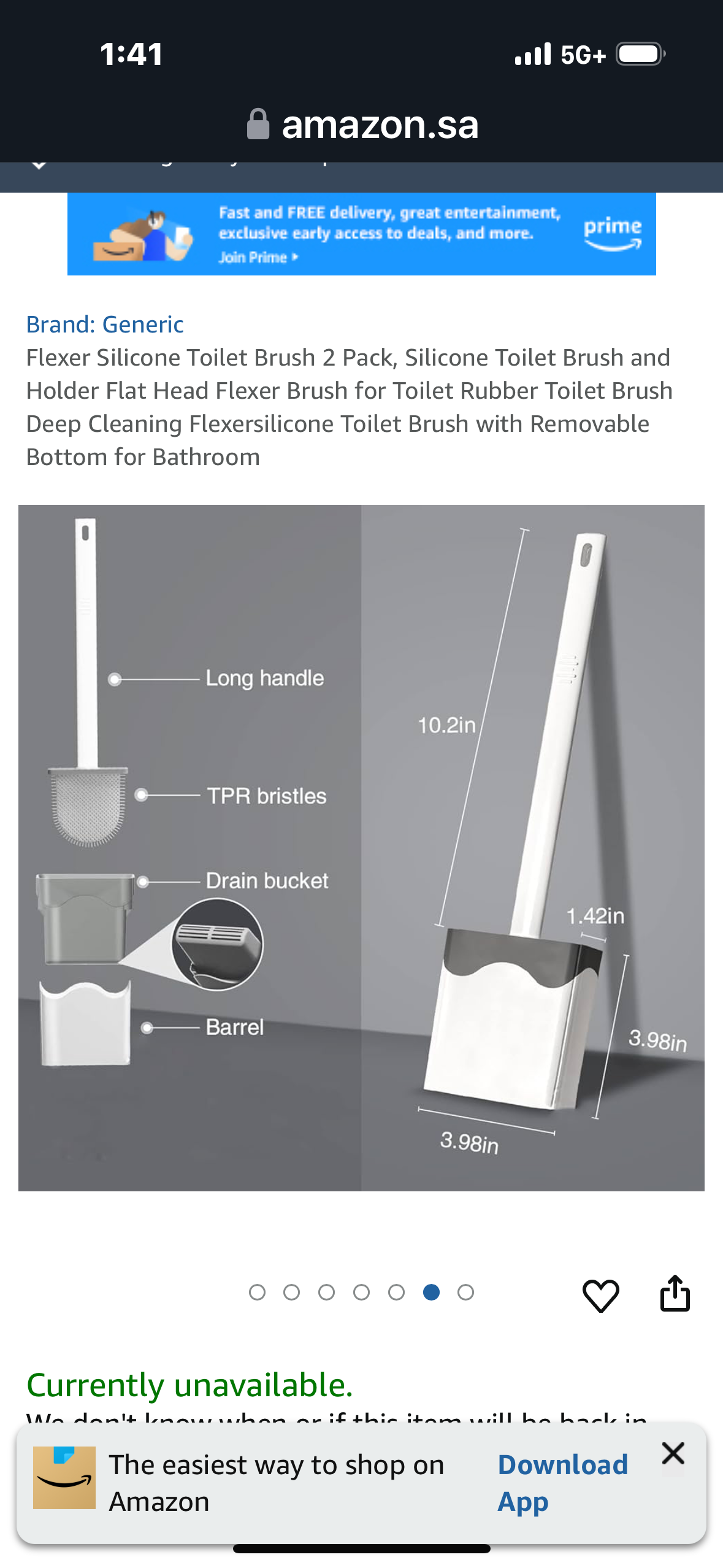 Flexer Silicone Toilet Brush 2 Pack, Silicone Toilet Brush and Holder Flat Head Flexer Brush for Toilet Rubber Toilet Brush Deep Cleaning Flexersilicone Toilet Brush with Removable Bottom for Bathroom