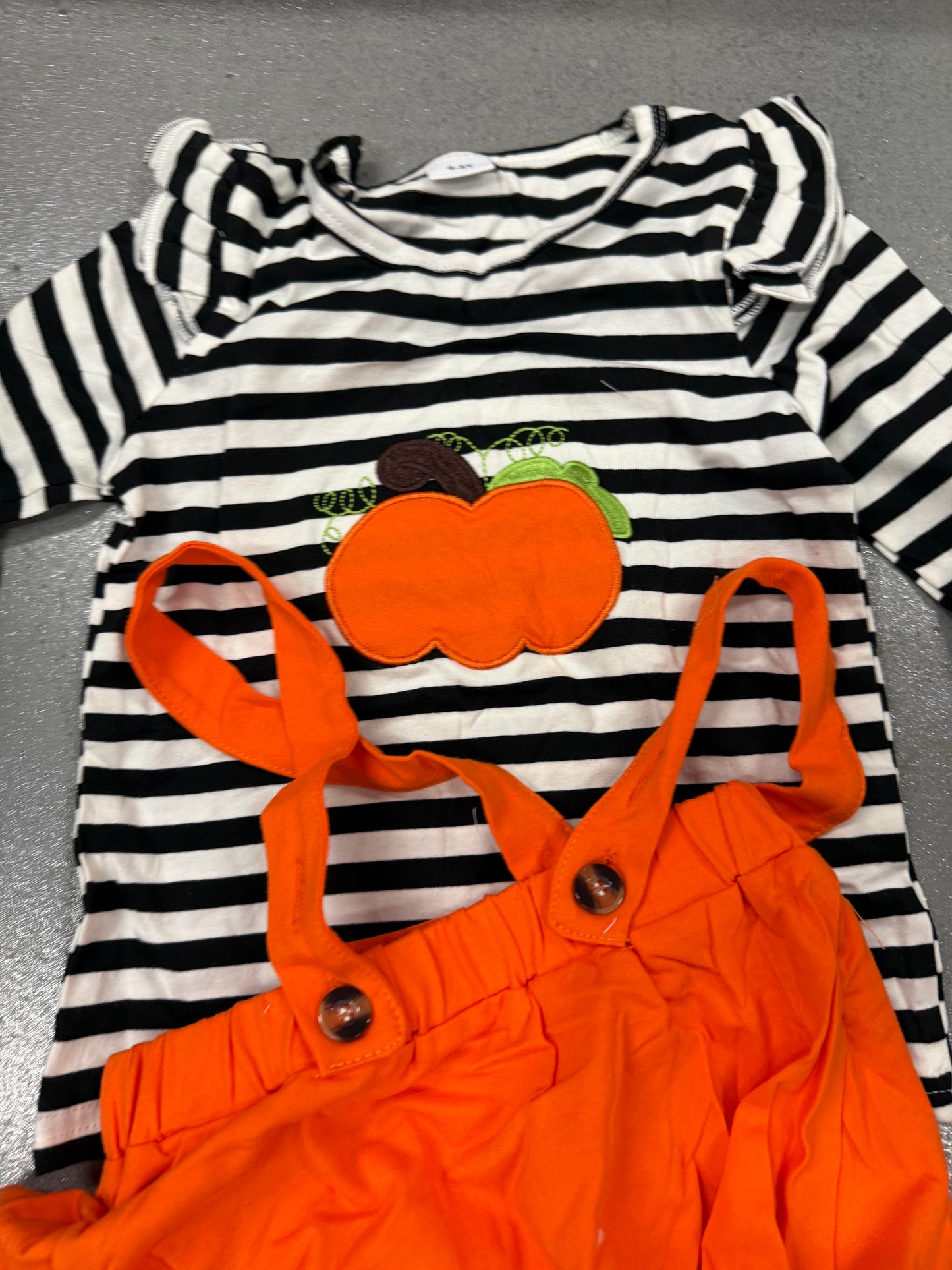 HAPPYMA Thanksgiving Outfits Toddler Baby Girl Skirts Sets Ruffle Top Turkey (Size 4-5T)