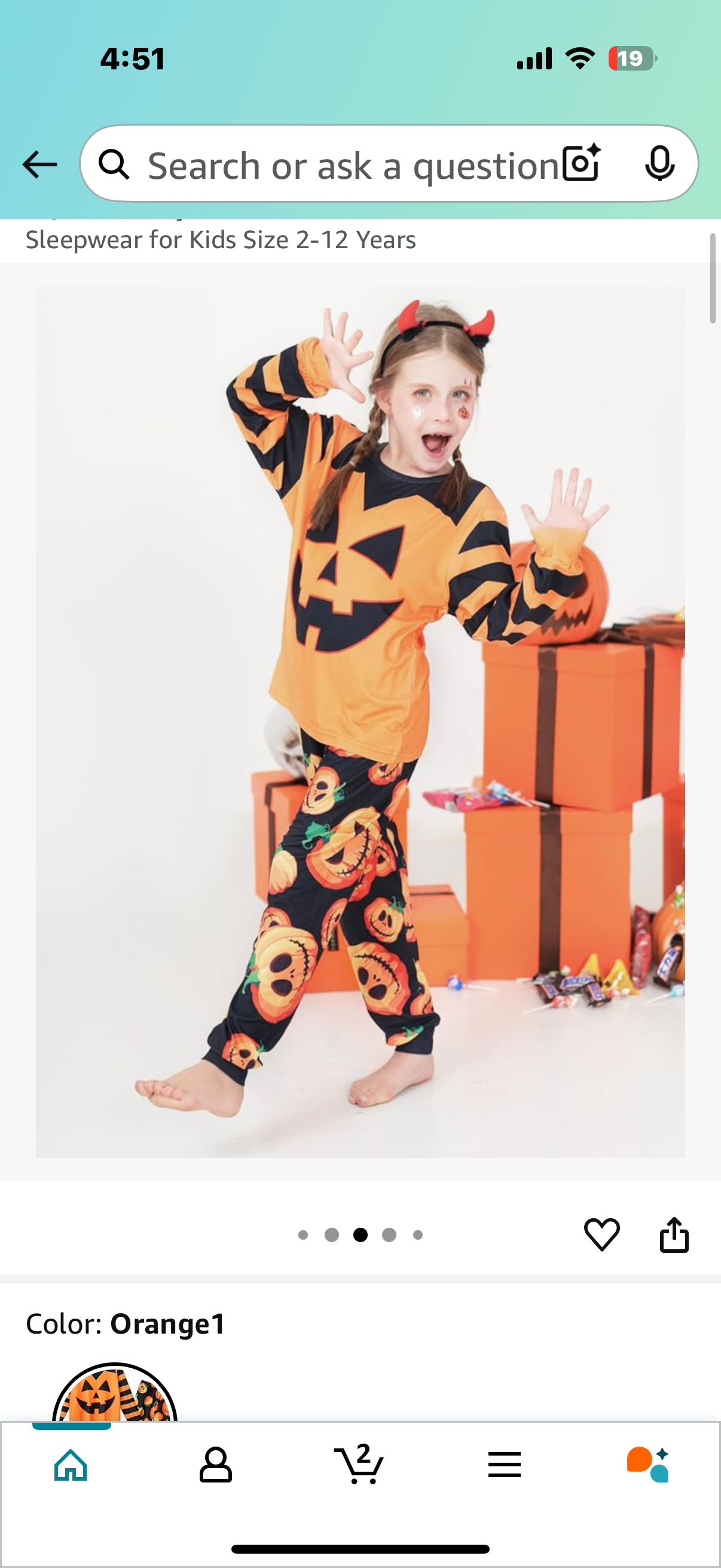 Girls Pajamas Kids Toddler Halloween PJs Christmas Sleepwear for Kids Size