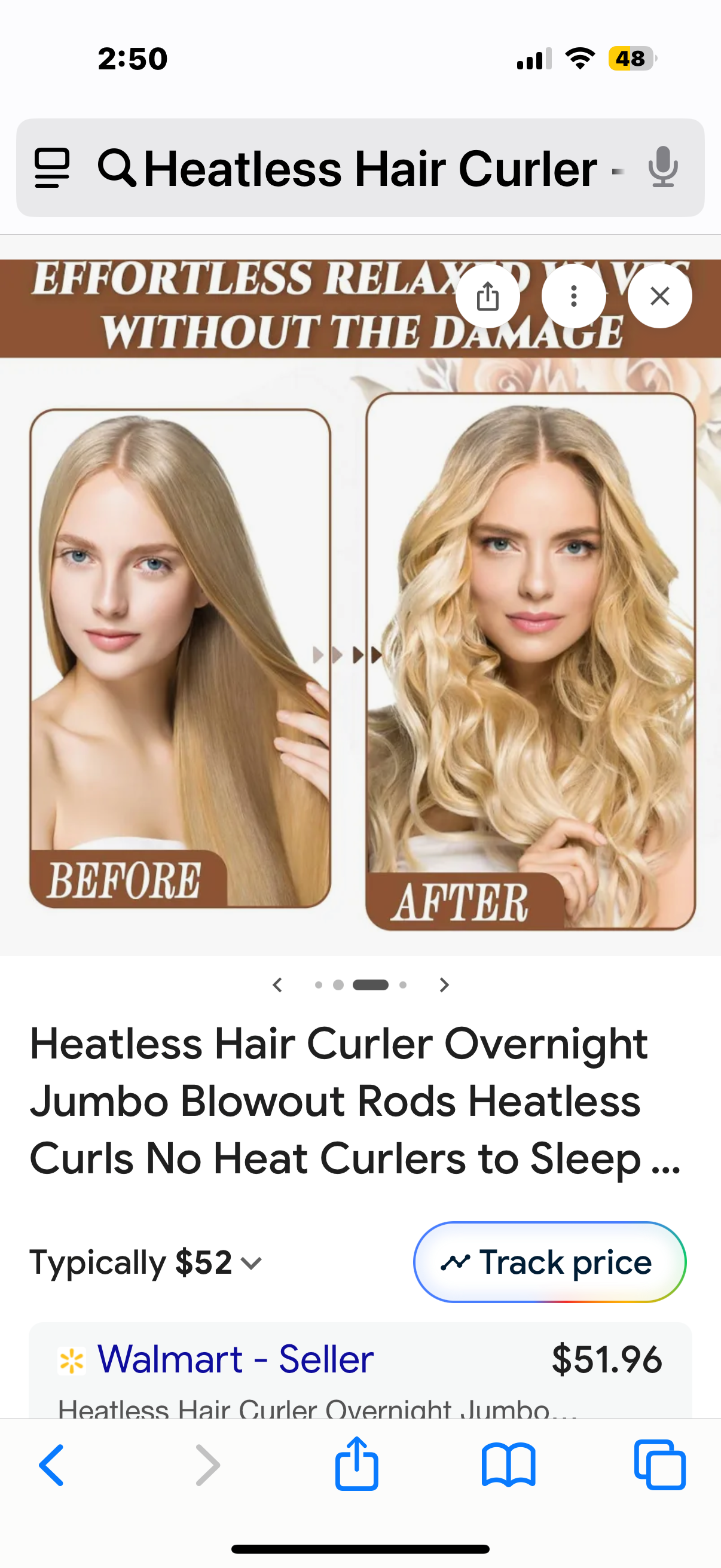 Heatless Hair Curler - Overnight Blowout Rods for All Hair Types, No Heat Needed, Healthy and Stylish Heatless Curling Set jumbo heatless hair curler to sleep in Heatless Hair Curlers (4 coffee)