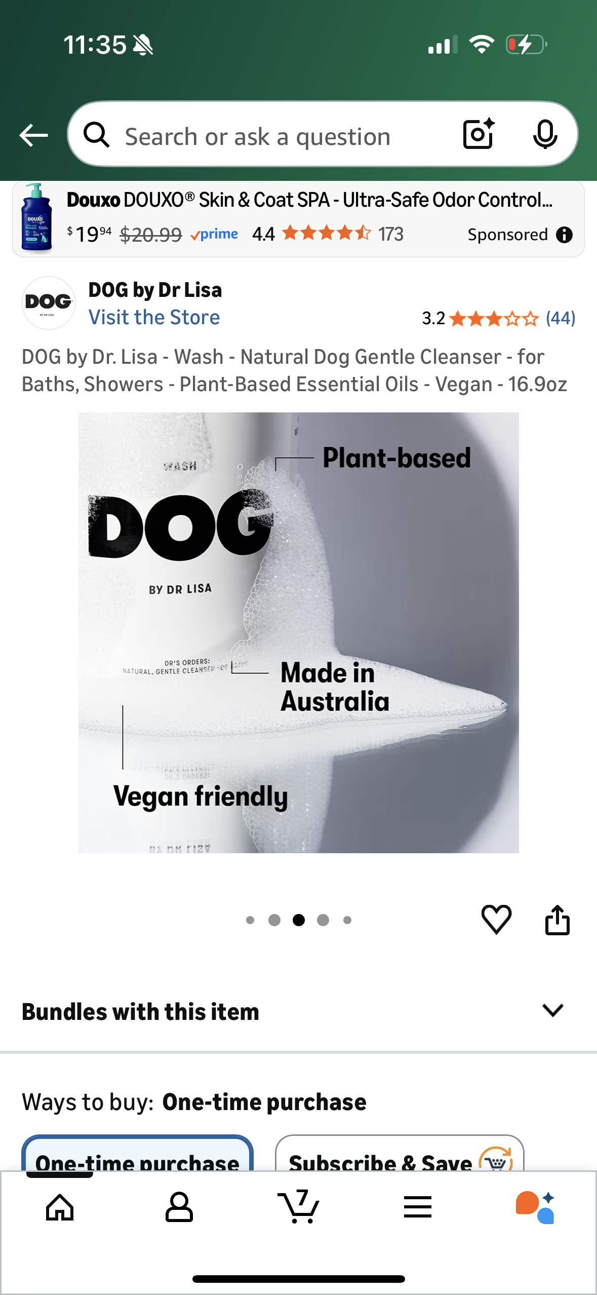 DOG by Dr. Lisa - Wash - Natural Dog Gentle Cleanser - for Baths, Showers - Plant-Based Essential Oils - Vegan - 16.9oz