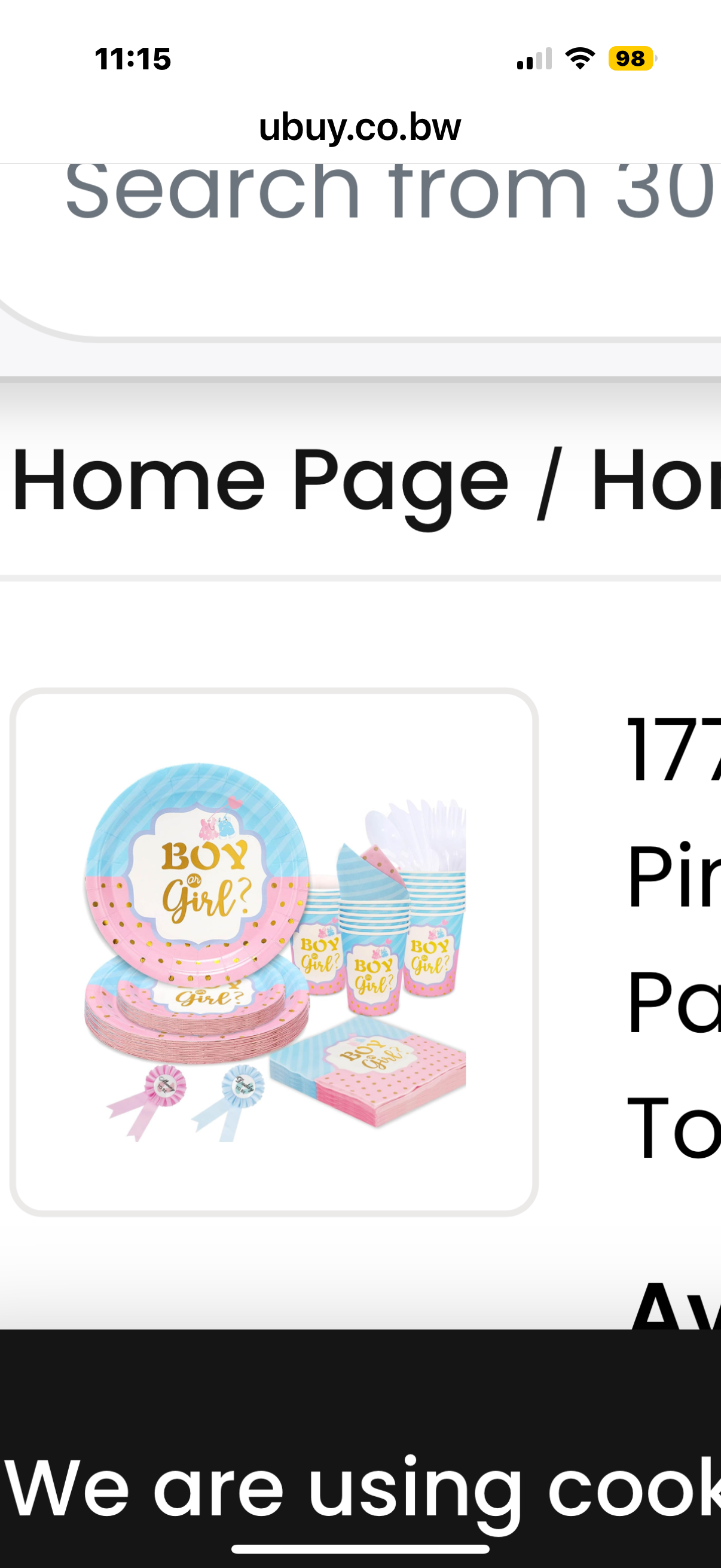 177 Pcs Gender Reveal Decorations - Pink & Blue Paper Plates, Baby Reveal Party Decorations - Mommy & Daddy To Be Badges