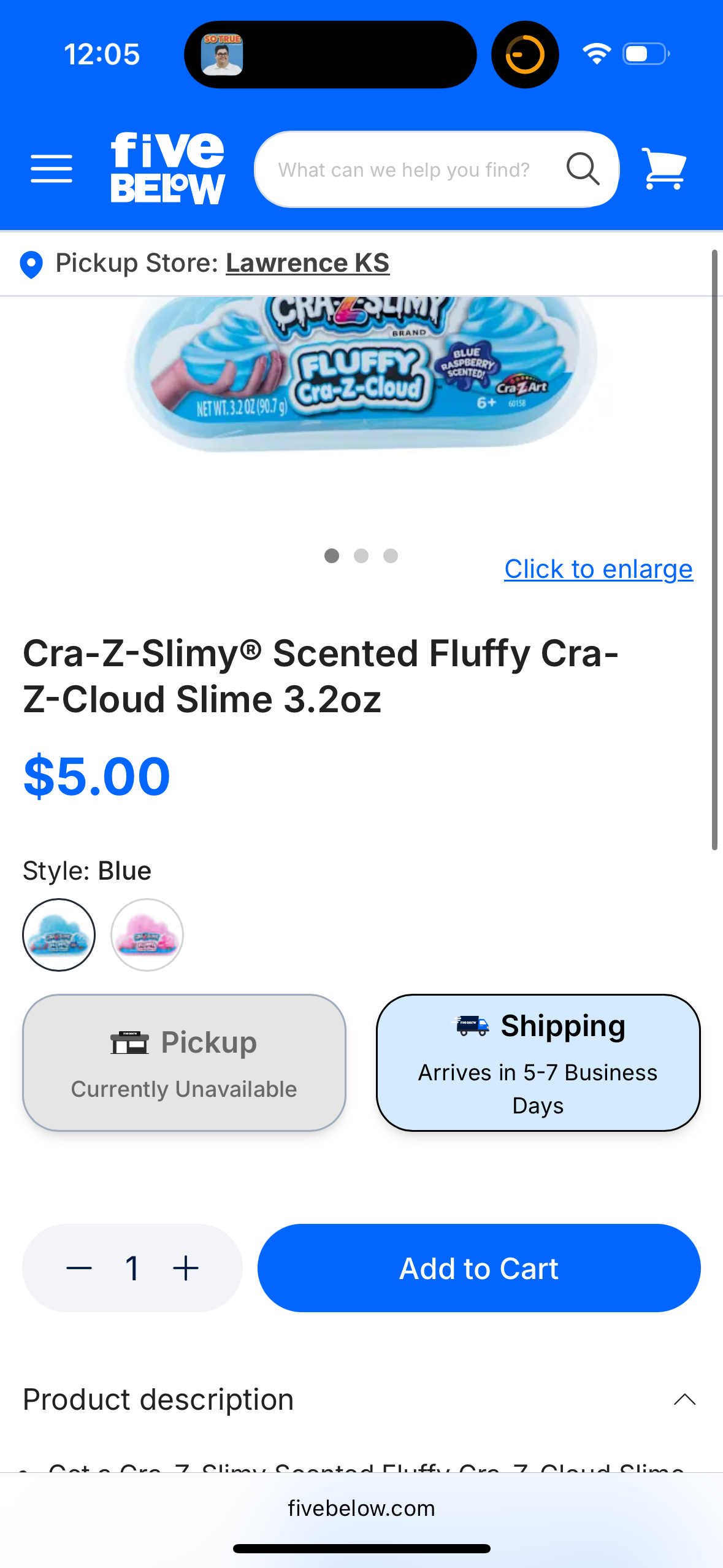 Cra-Z-Slimy® Scented Fluffy Cra-Z-Cloud Slime 3.2oz