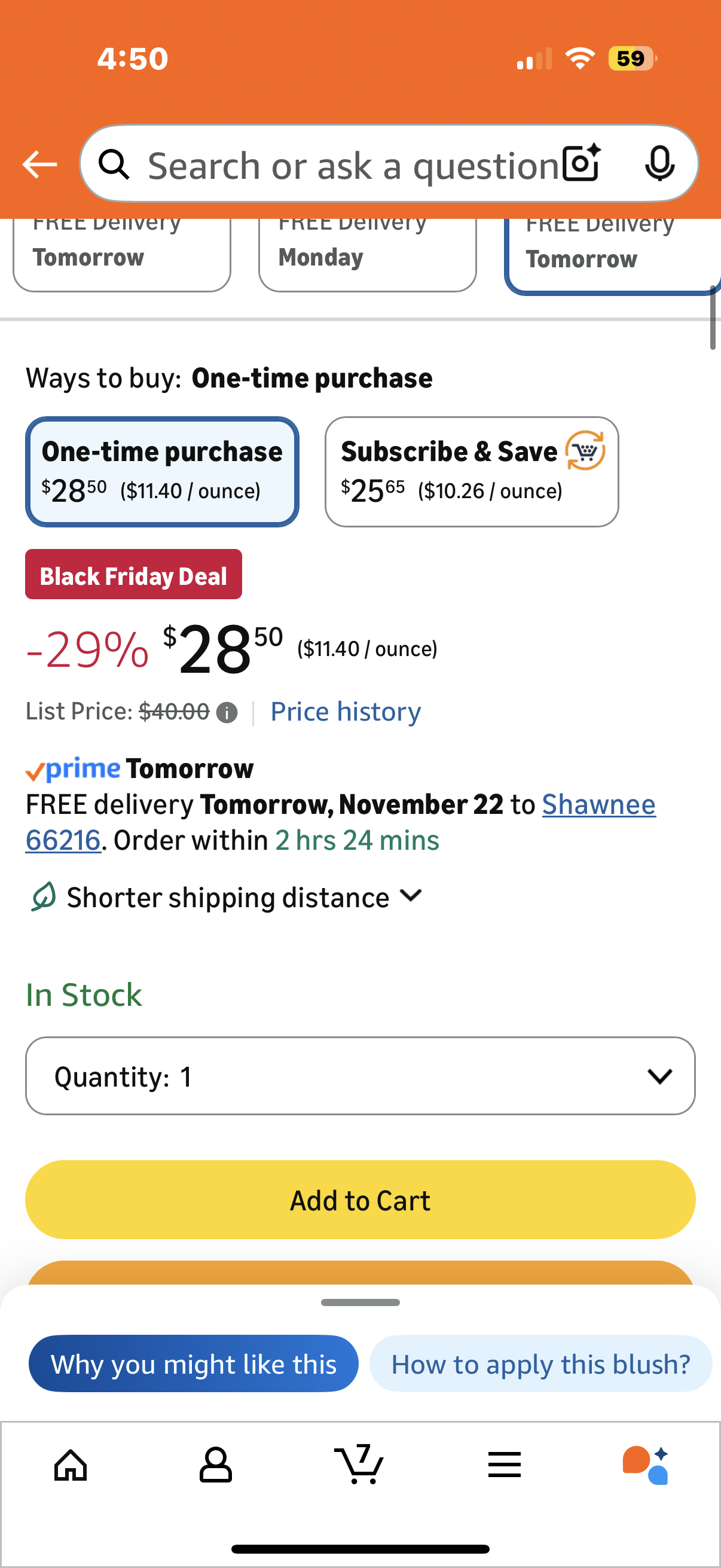 LAURA GELLER NEW YORK Baked Blush-n-Brighten Marbleized Blush - Apricot Berry & Angled Brush