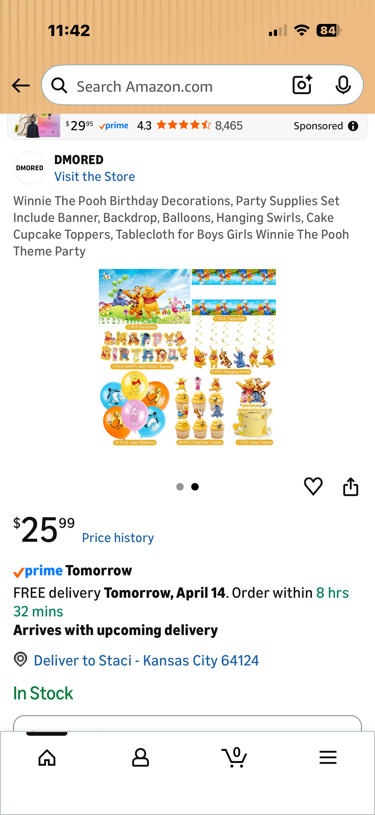 Winnie The Pooh Birthday Decorations, Party Supplies Set Include Banner, Backdrop, Balloons, Hanging Swirls, Cake Cupcake Toppers, Tablecloth for Boys Girls Winnie The Pooh Theme Party