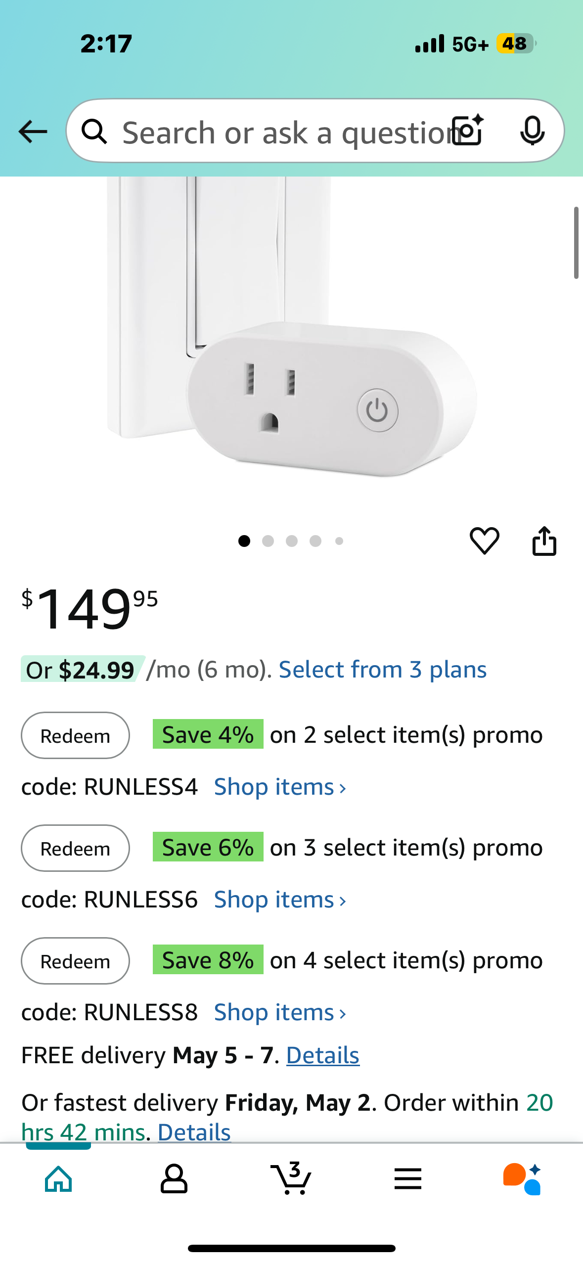 RunLessWire Wall Plug & Wireless Battery-Free Remote Light Switch Kit On/Off BT Series to Control Outlet Remotely