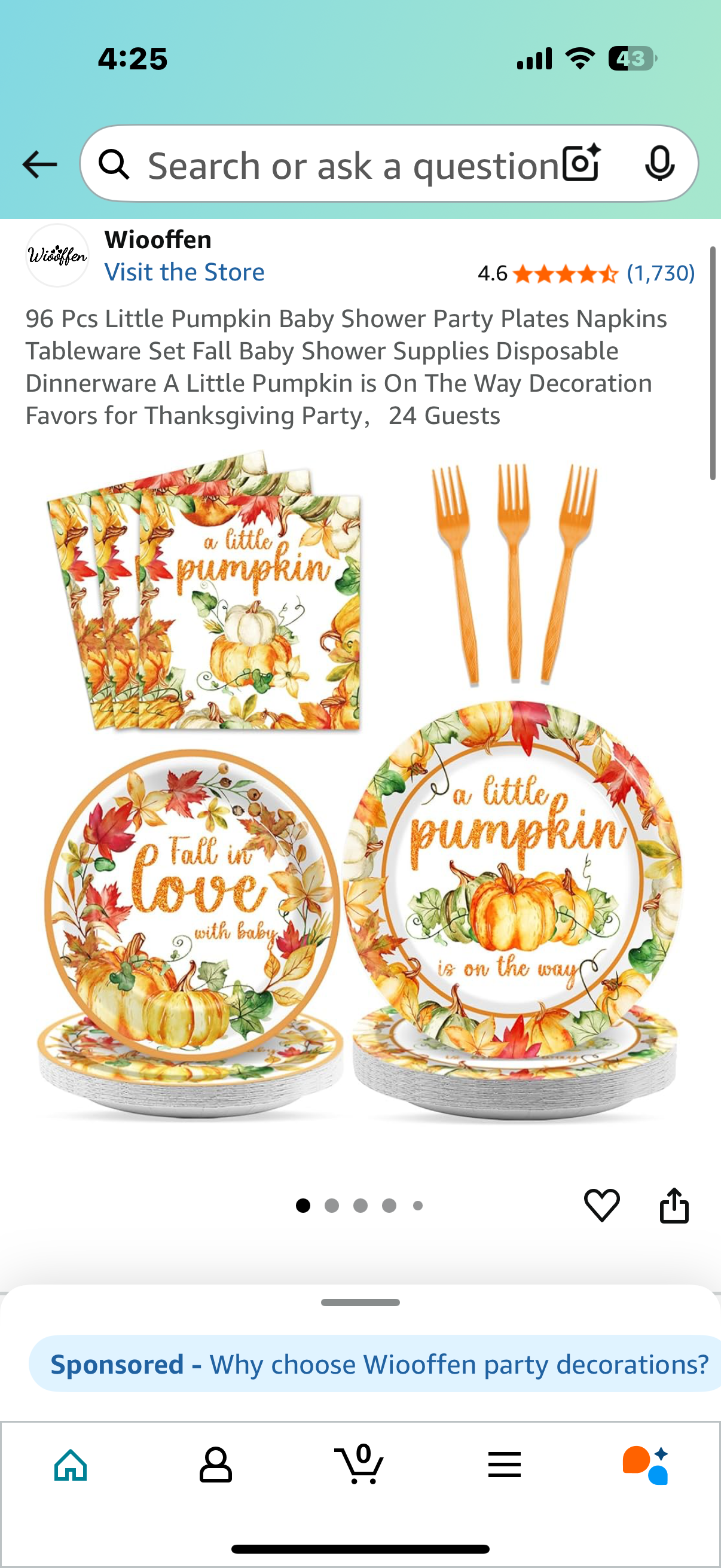96 Pcs Little Pumpkin Baby Shower Party Plates Napkins Tableware Set Fall Baby Shower Supplies Disposable Dinnerware A Little Pumpkin is On The Way Decoration Favors for Thanksgiving Party,24 Guests