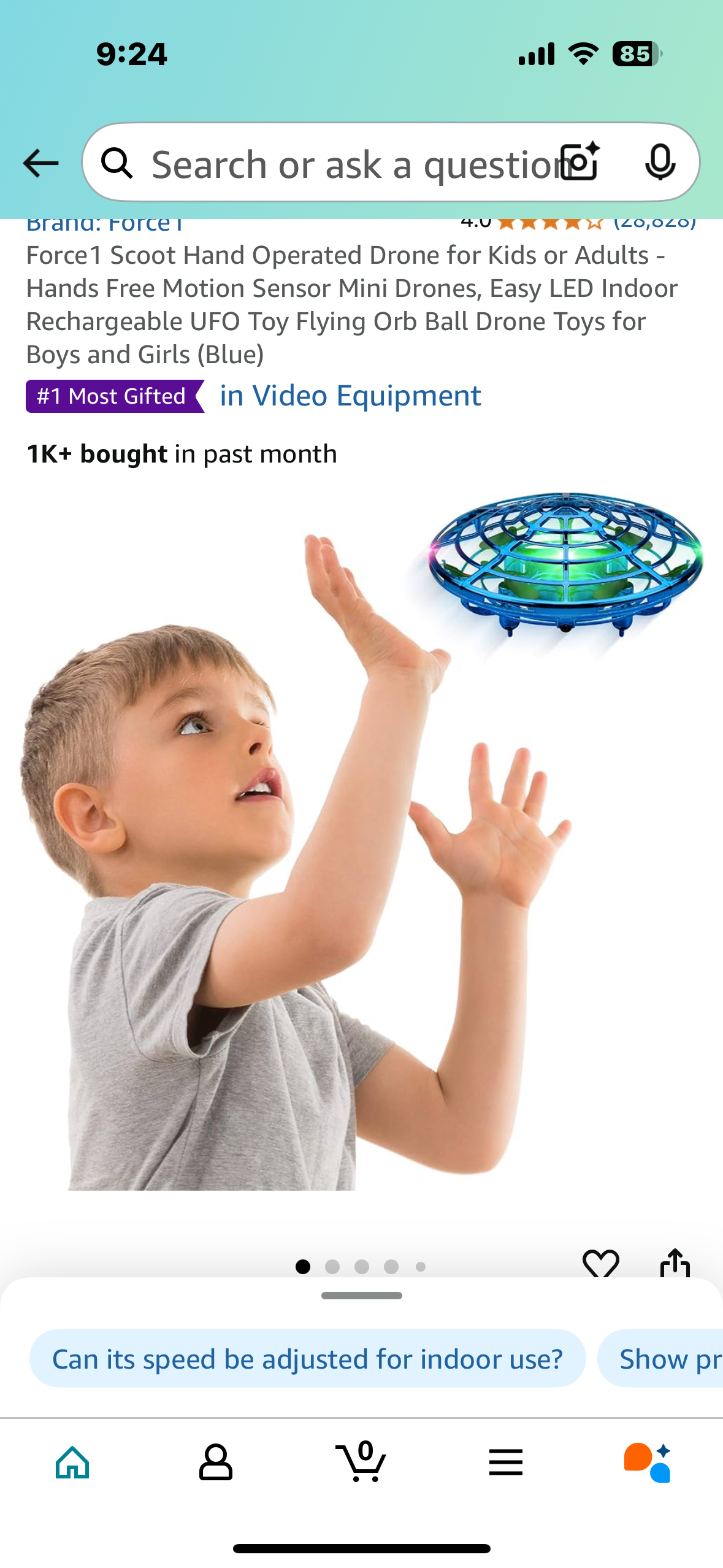 Hand Operated Drone for Kids or Adults - Hands Free Motion Sensor Mini Drones, Easy LED Indoor Rechargeable UFO Toy Flying Orb Ball Drone Toys for Boys and Girls