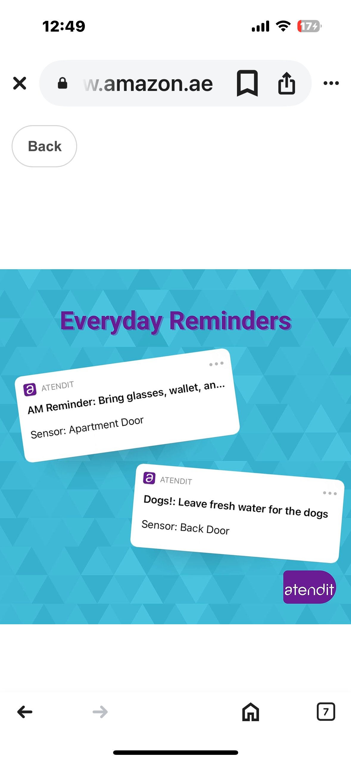Sensor – with Free App, Motion Triggered System Ideal for Timely Personalized Home Reminders and Nighttime Security Alerts… (1 Pack)