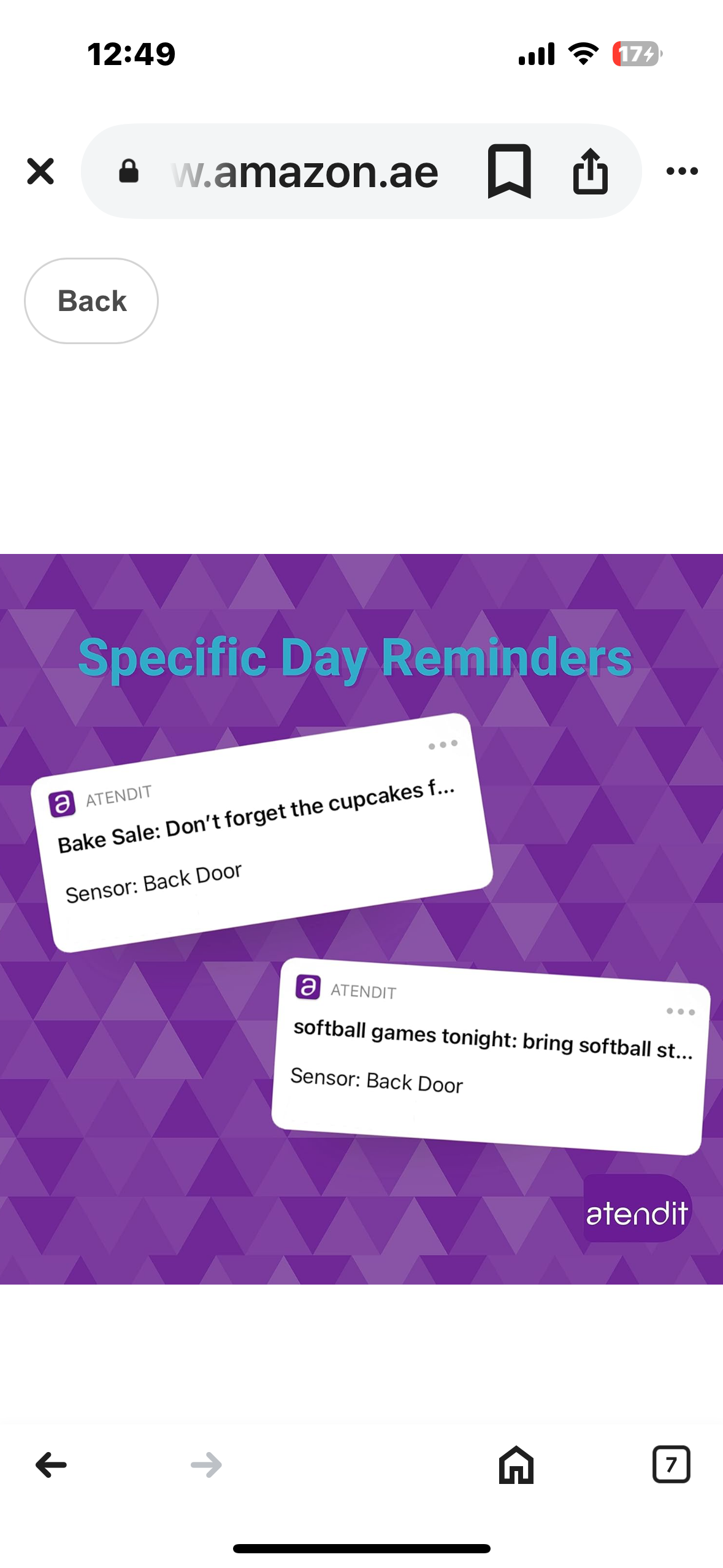 Sensor – with Free App, Motion Triggered System Ideal for Timely Personalized Home Reminders and Nighttime Security Alerts… (1 Pack)