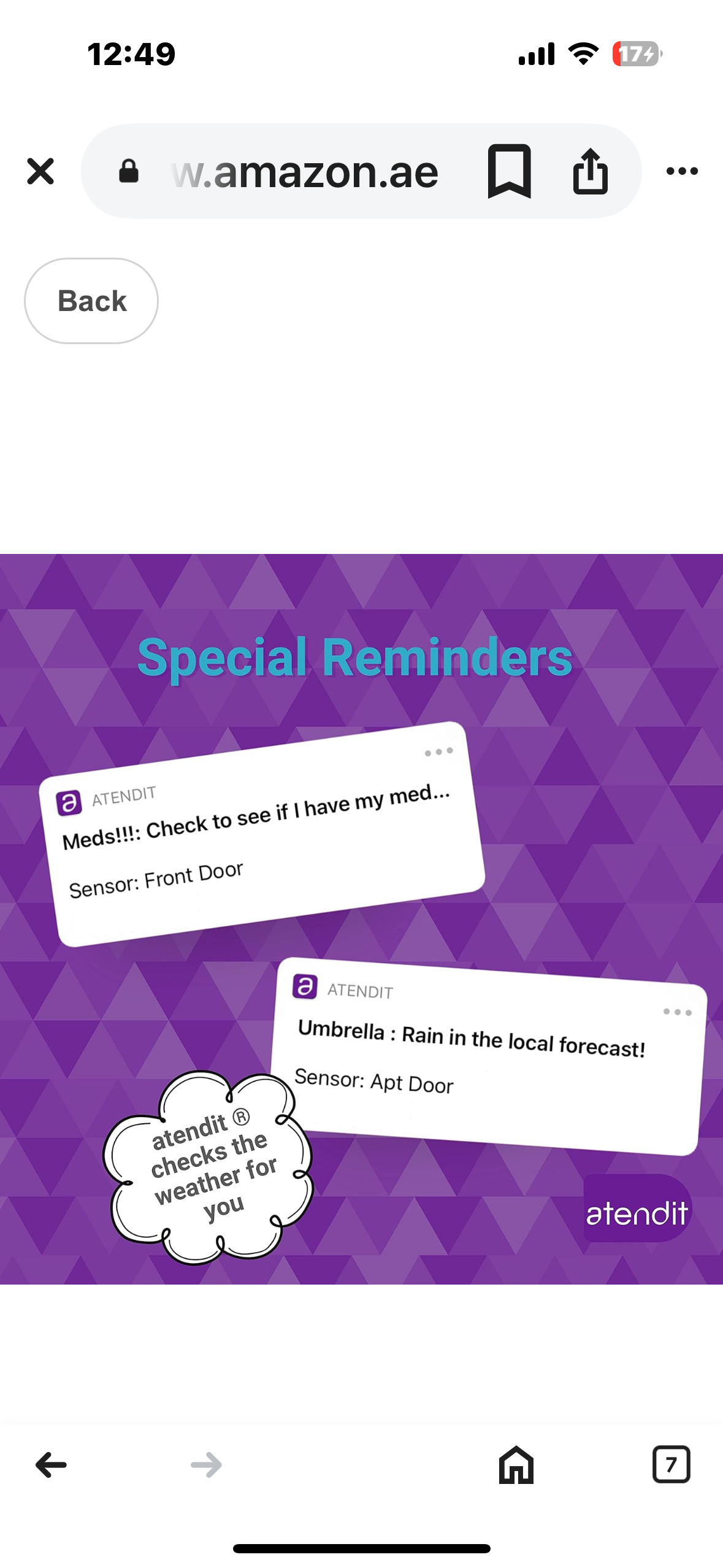 Sensor – with Free App, Motion Triggered System Ideal for Timely Personalized Home Reminders and Nighttime Security Alerts… (1 Pack)