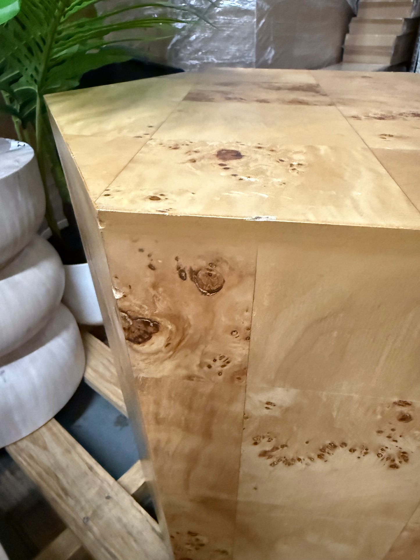 Ogden Burled Wood Accent Table Brown - Threshold™ designed with Studio McGee