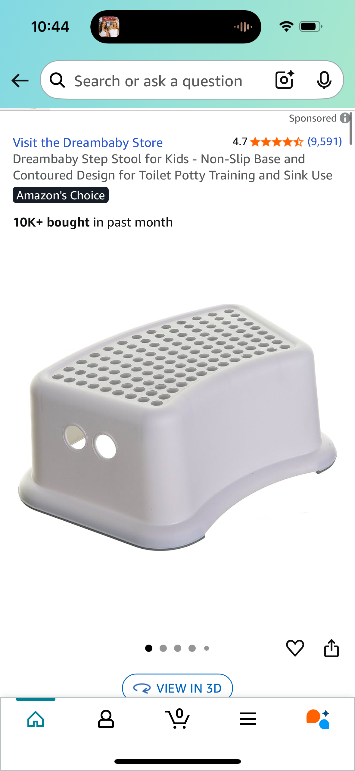 Dreambaby Step Stool for Kids - Non-Slip Base and Contoured Design for Toilet Potty Training and Sink Use