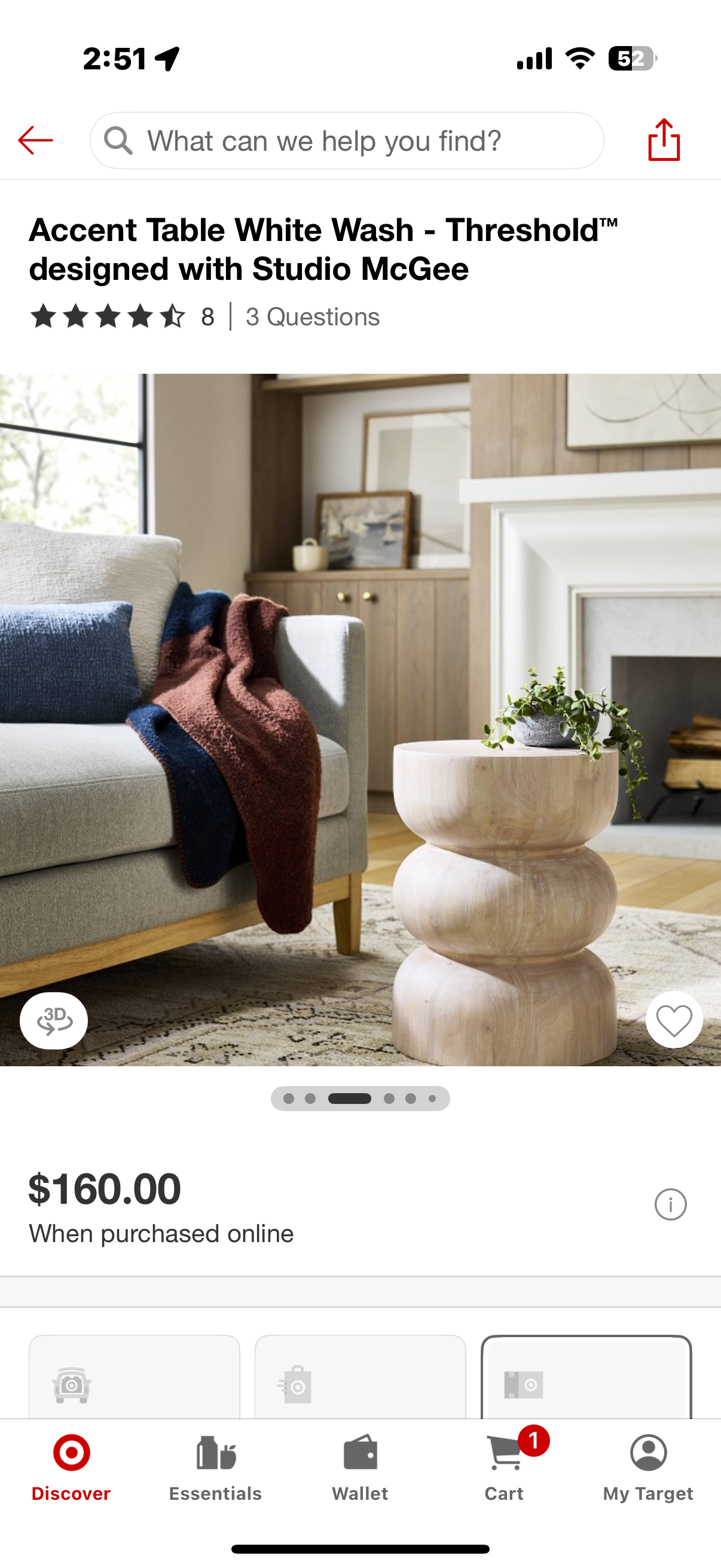 Accent Table White Wash - Threshold™ designed with Studio McGee