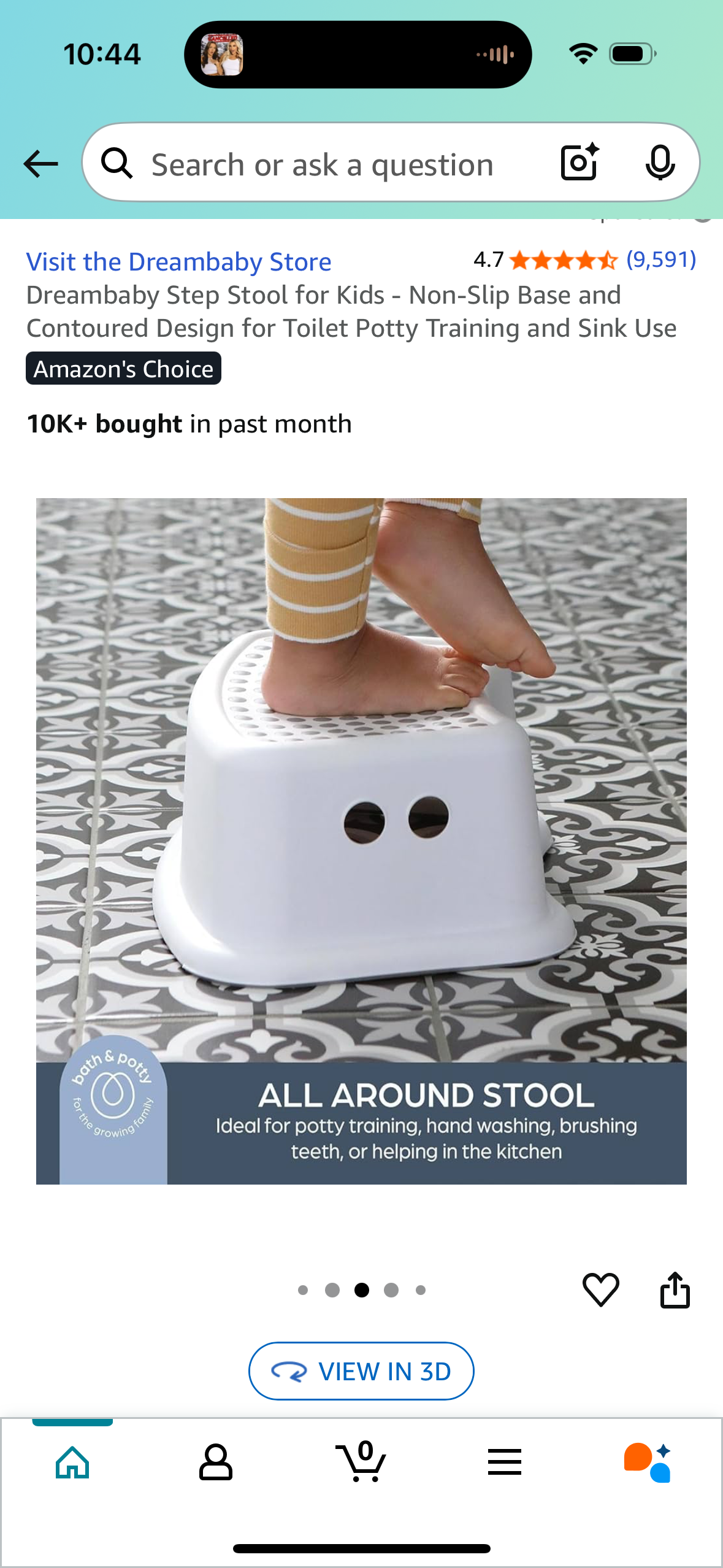 Dreambaby Step Stool for Kids - Non-Slip Base and Contoured Design for Toilet Potty Training and Sink Use
