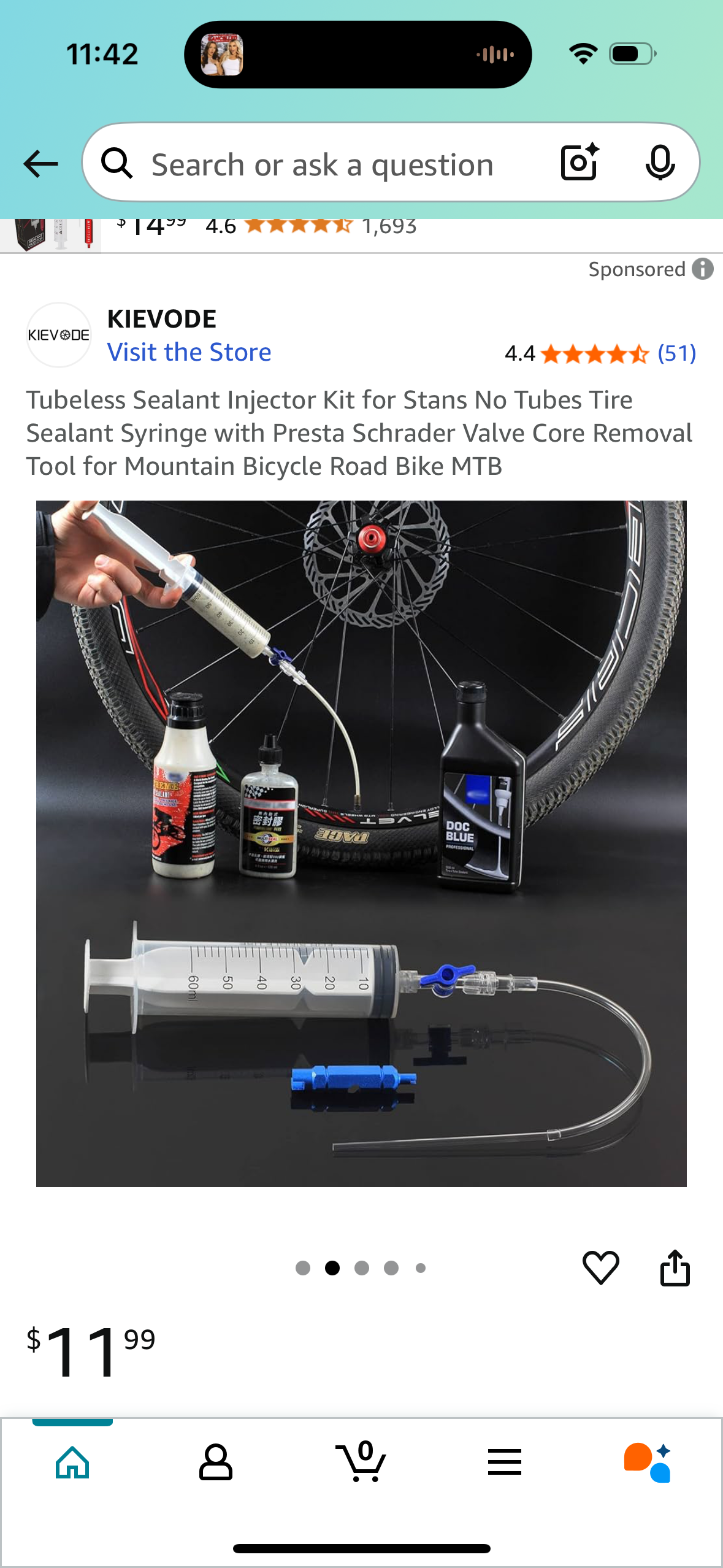 Tubeless Sealant Injector Kit for Stans No Tubes Tire Sealant Syringe with Presta Schrader Valve Core Removal Tool for Mountain Bicycle Road Bike MTB