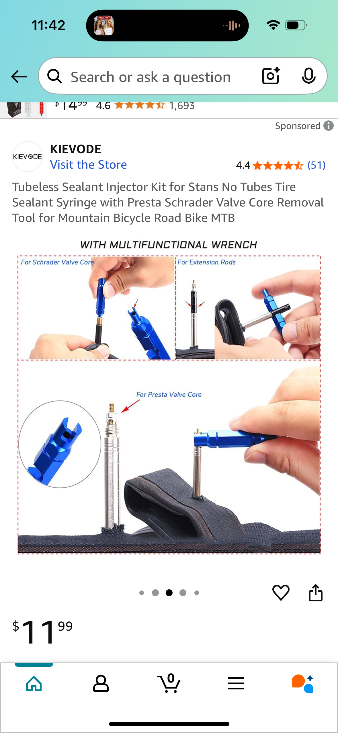 Tubeless Sealant Injector Kit for Stans No Tubes Tire Sealant Syringe with Presta Schrader Valve Core Removal Tool for Mountain Bicycle Road Bike MTB