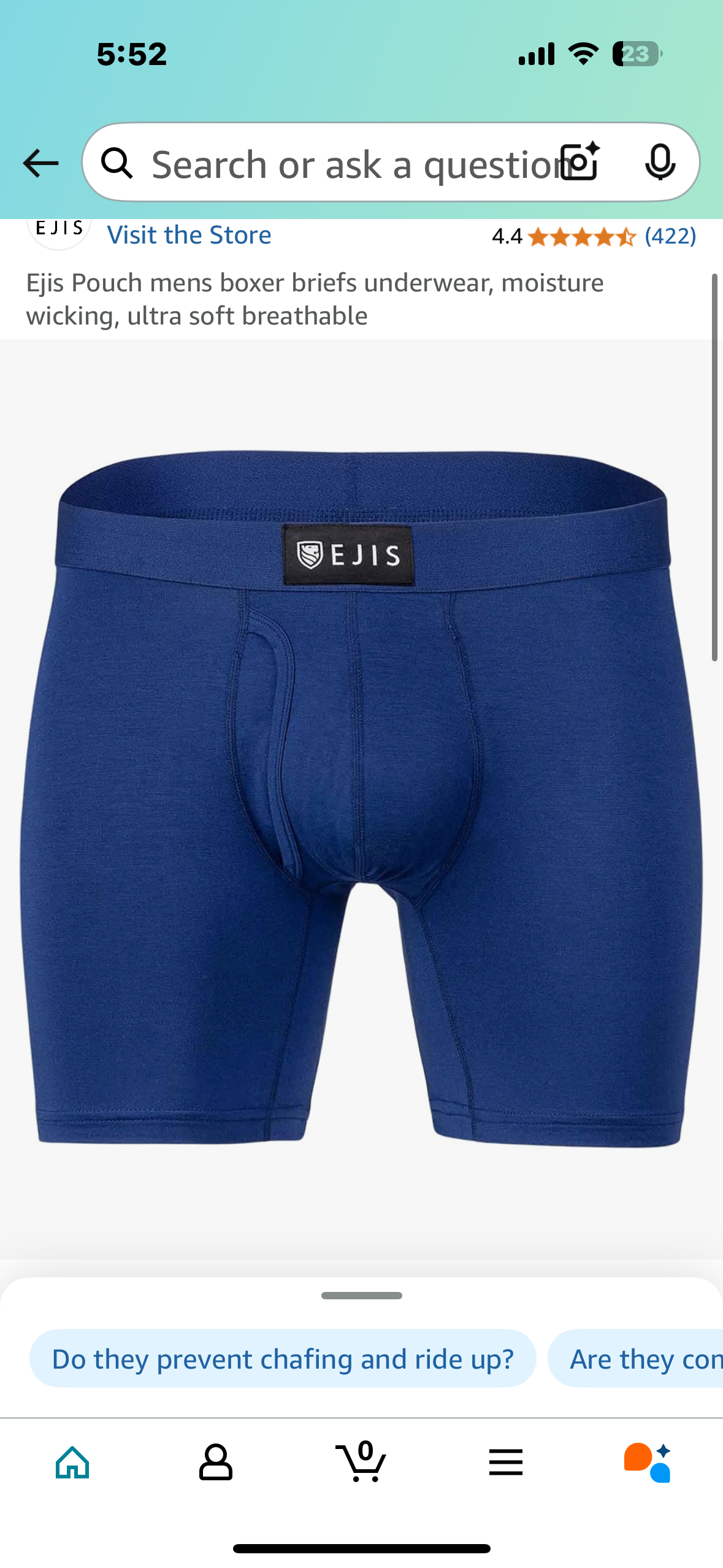 Ejis Pouch mens boxer briefs underwear, moisture wicking, ultra soft breathable