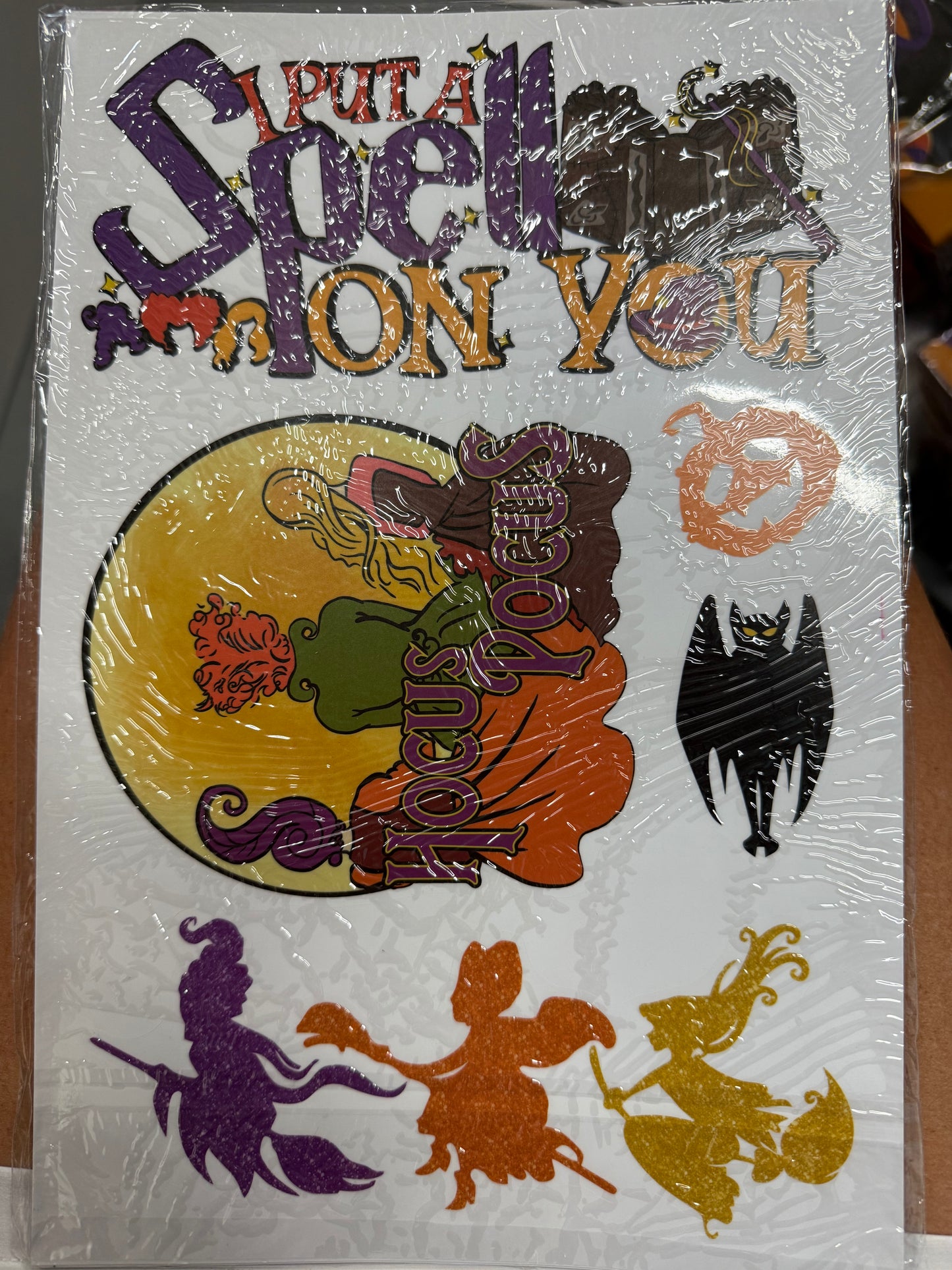 9x Sheets Hocus Pocus Window Clings