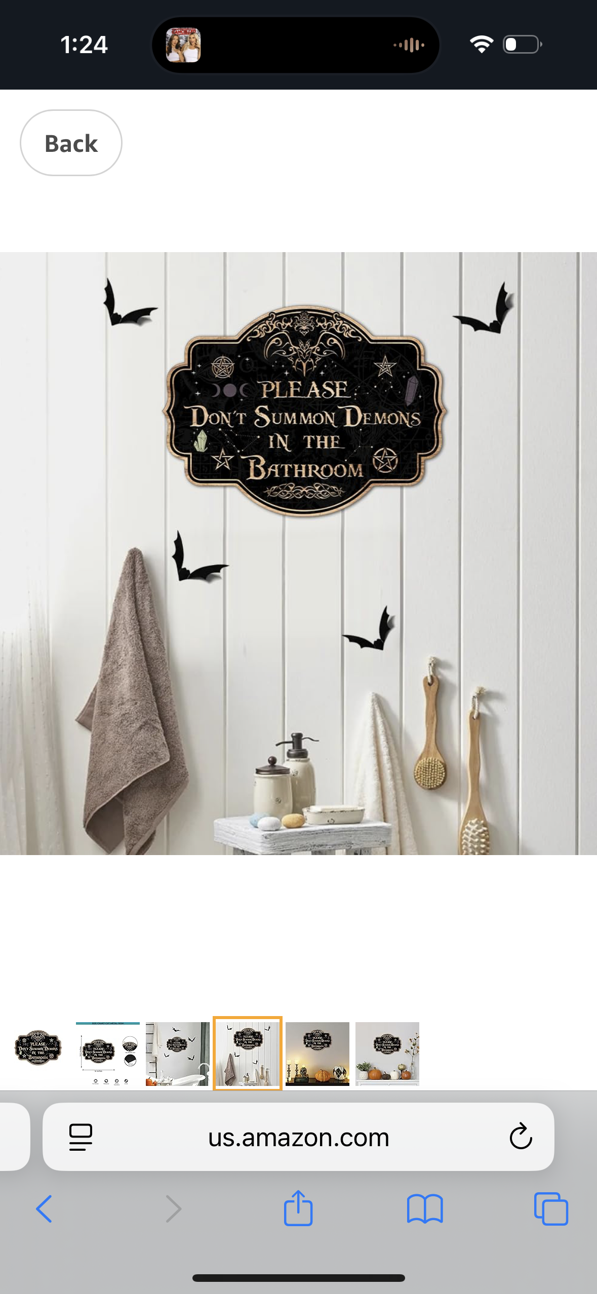 Halloween Bathroom Sign, Please Don't Summon Demons, Gothic Bathroom Decor, Halloween Sign, 18 Inches Metal Sign, Bathroom Accessories, Halloween Bathroom Decor