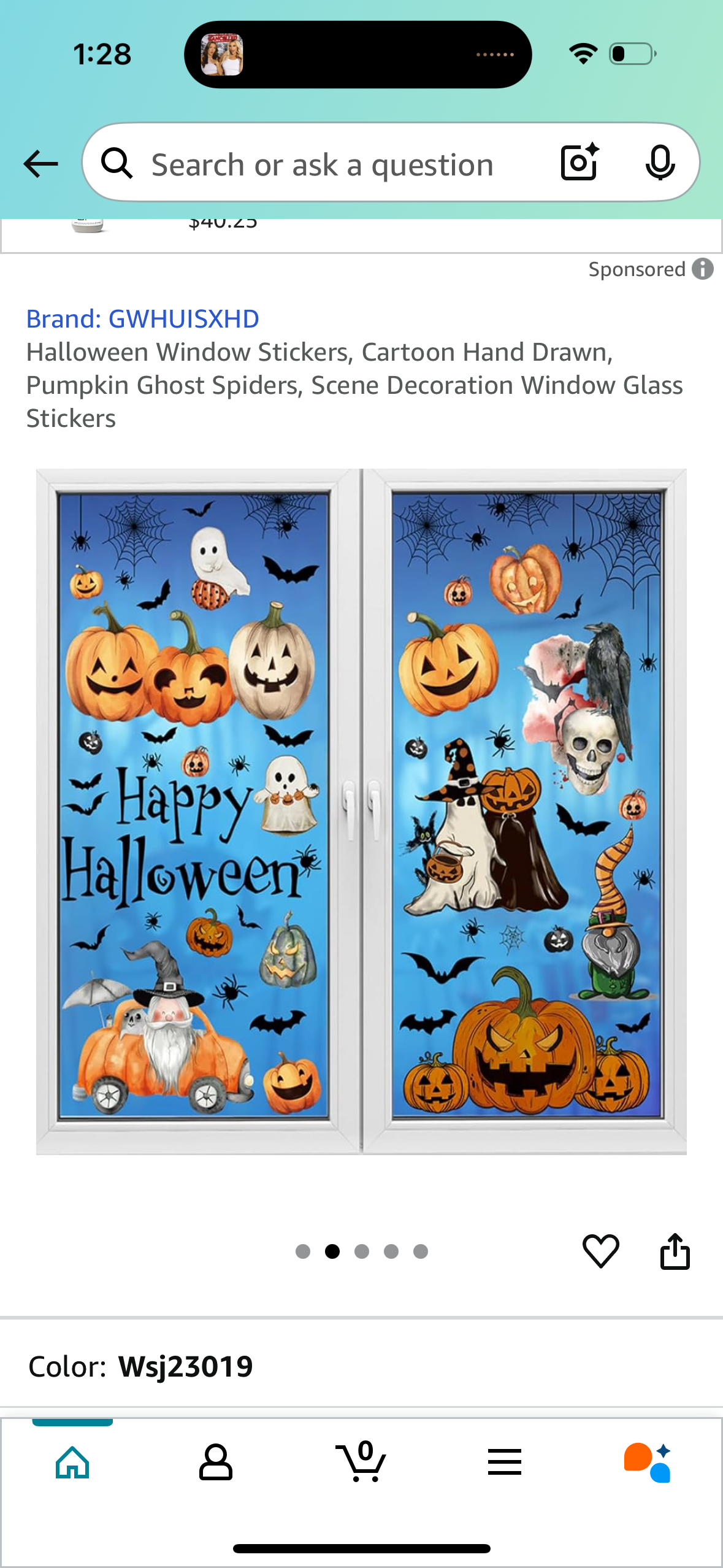 Halloween Window Stickers, Cartoon Hand Drawn, Pumpkin Ghost Spiders, Scene Decoration Window Glass Stickers