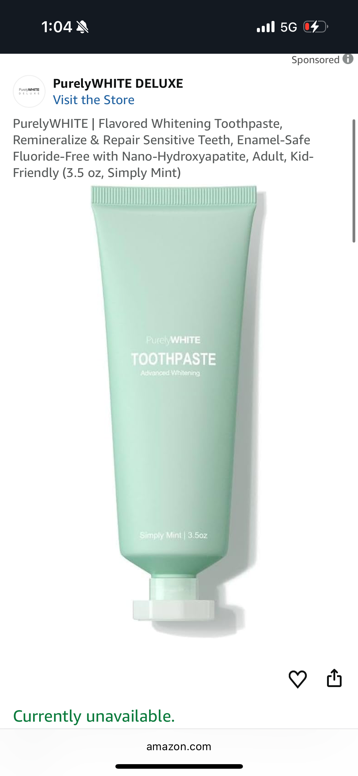 PurelyWHITE | Flavored Whitening Toothpaste, Remineralize & Repair Sensitive Teeth, Enamel-Safe Fluoride-Free with Nano-Hydroxyapatite, Adult, Kid-Friendly (3.5 oz, Simply Mint)