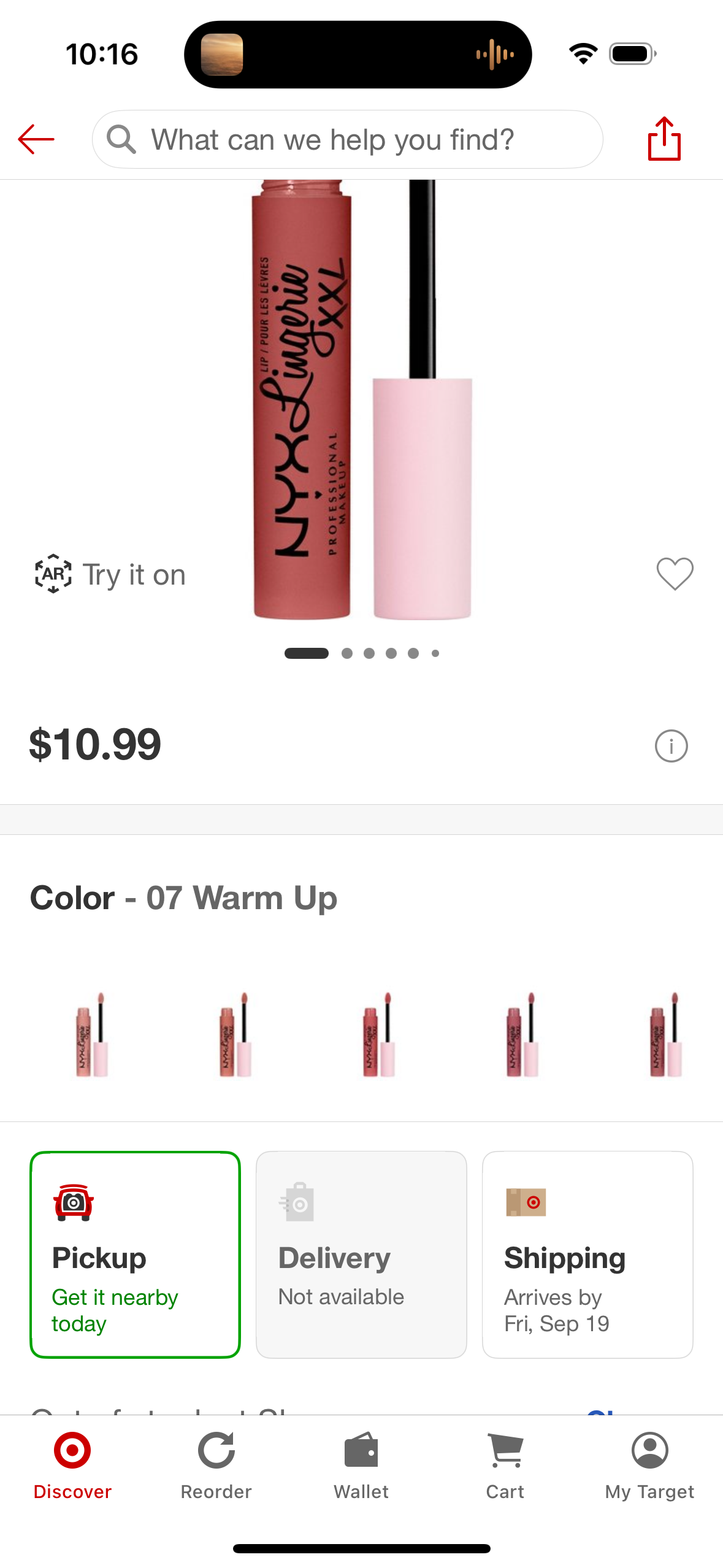 NYX Professional Makeup Lip Lingerie XXL Smooth Matte Liquid Lipstick - 16hr Longwear - 07 Warm Up - 0.13 fl oz