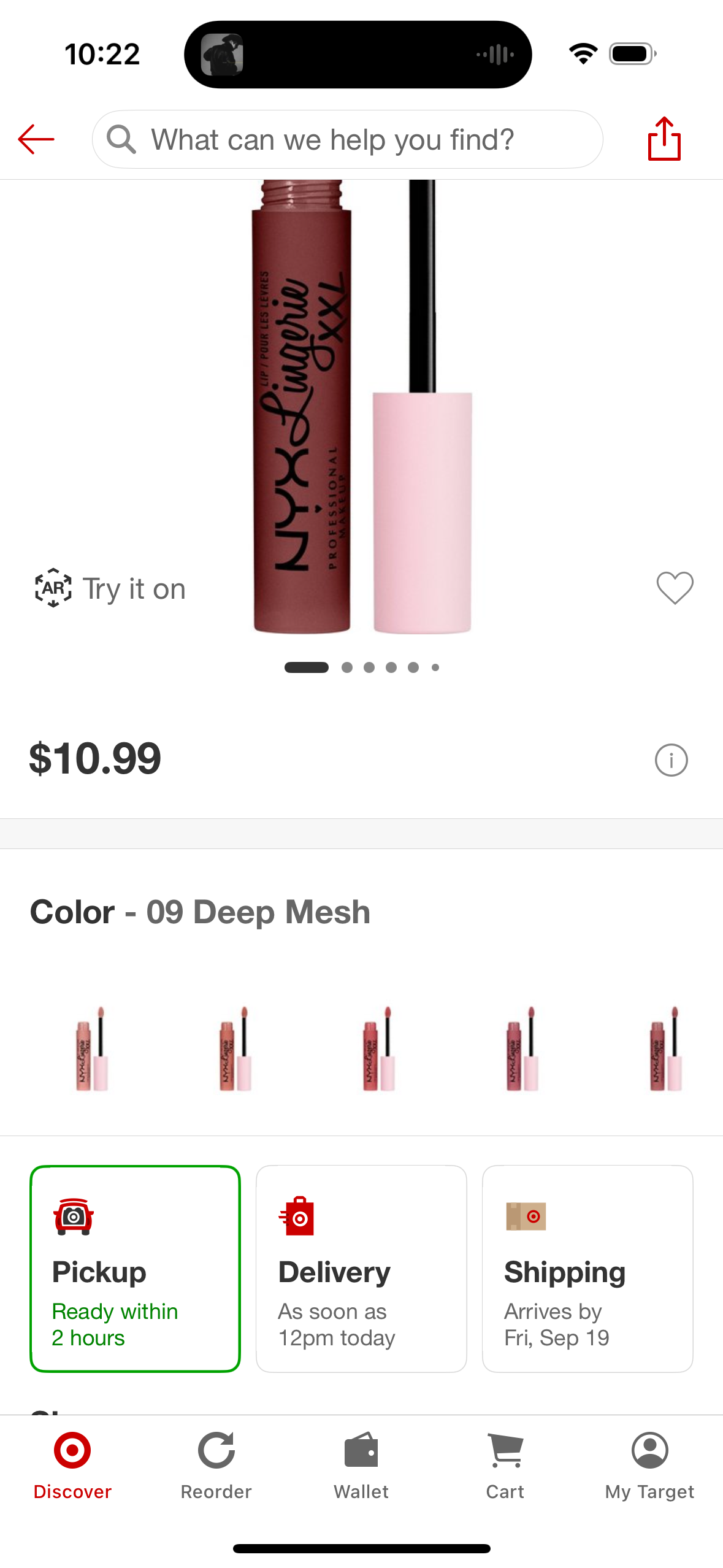NYX Professional Makeup Lip Lingerie XXL Smooth Matte Liquid Lipstick - 16hr Longwear - 09 Deep Mesh - 0.13 fl oz