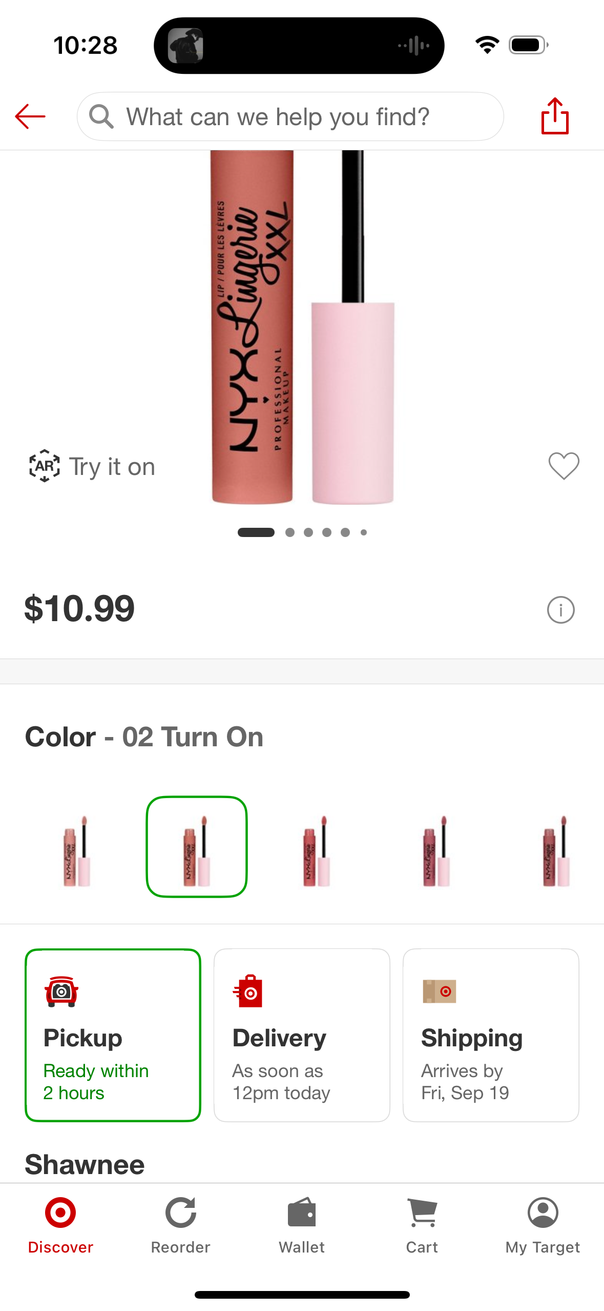 NYX Professional Makeup Lip Lingerie XXL Smooth Matte Liquid Lipstick - 16hr Longwear - 02 Turn On - 0.13 fl oz