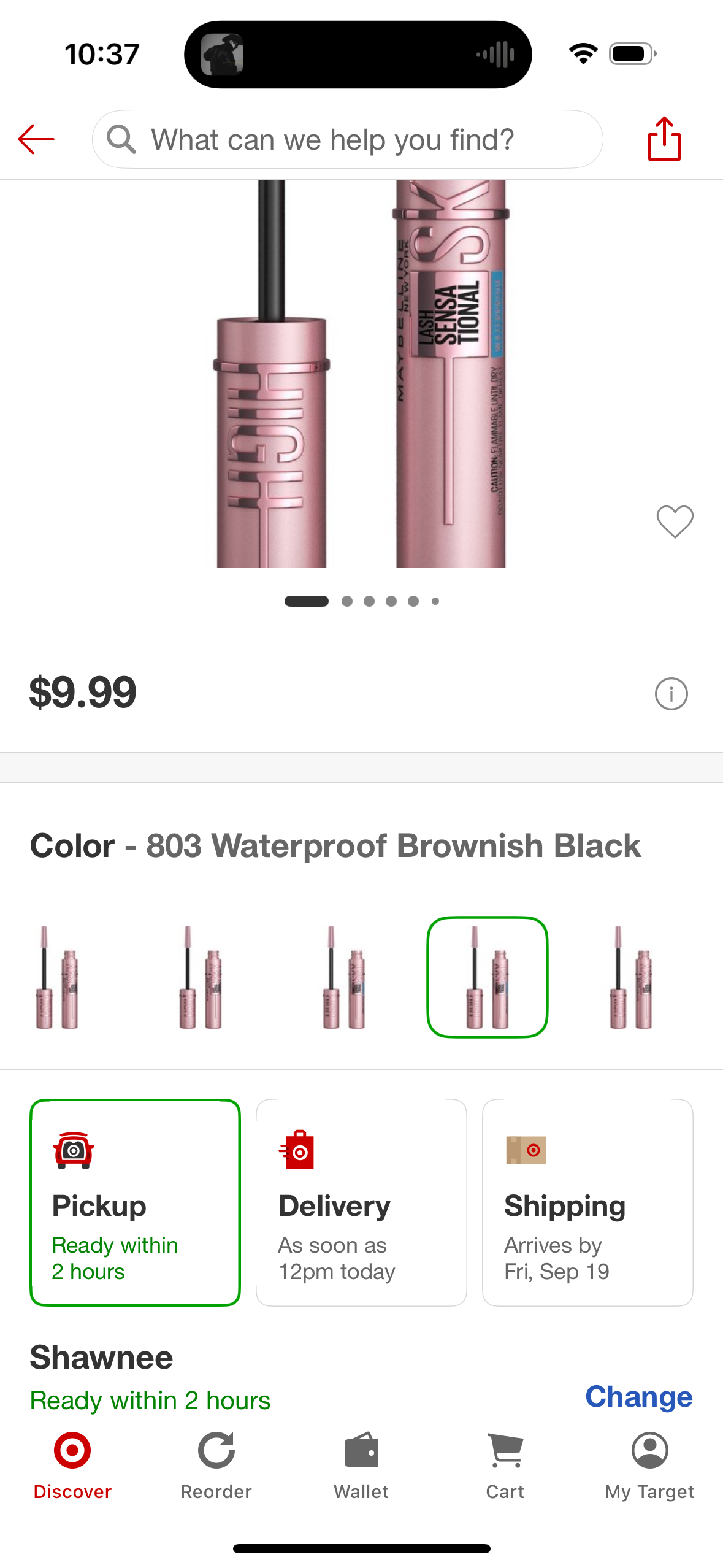 Maybelline Lash Sensational Sky High Lengthening Mascara - 803 Waterproof Browinish Black - 0.24 fl oz