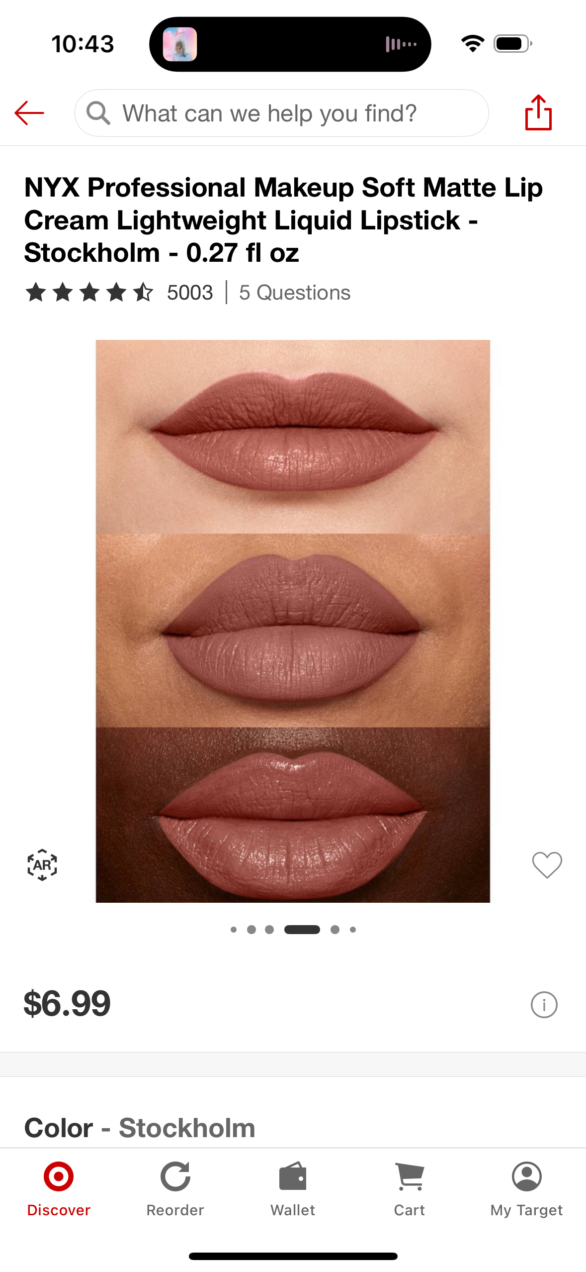 NYX Professional Makeup Soft Matte Lip Cream Lightweight Liquid Lipstick - Stockholm - 0.27 fl oz