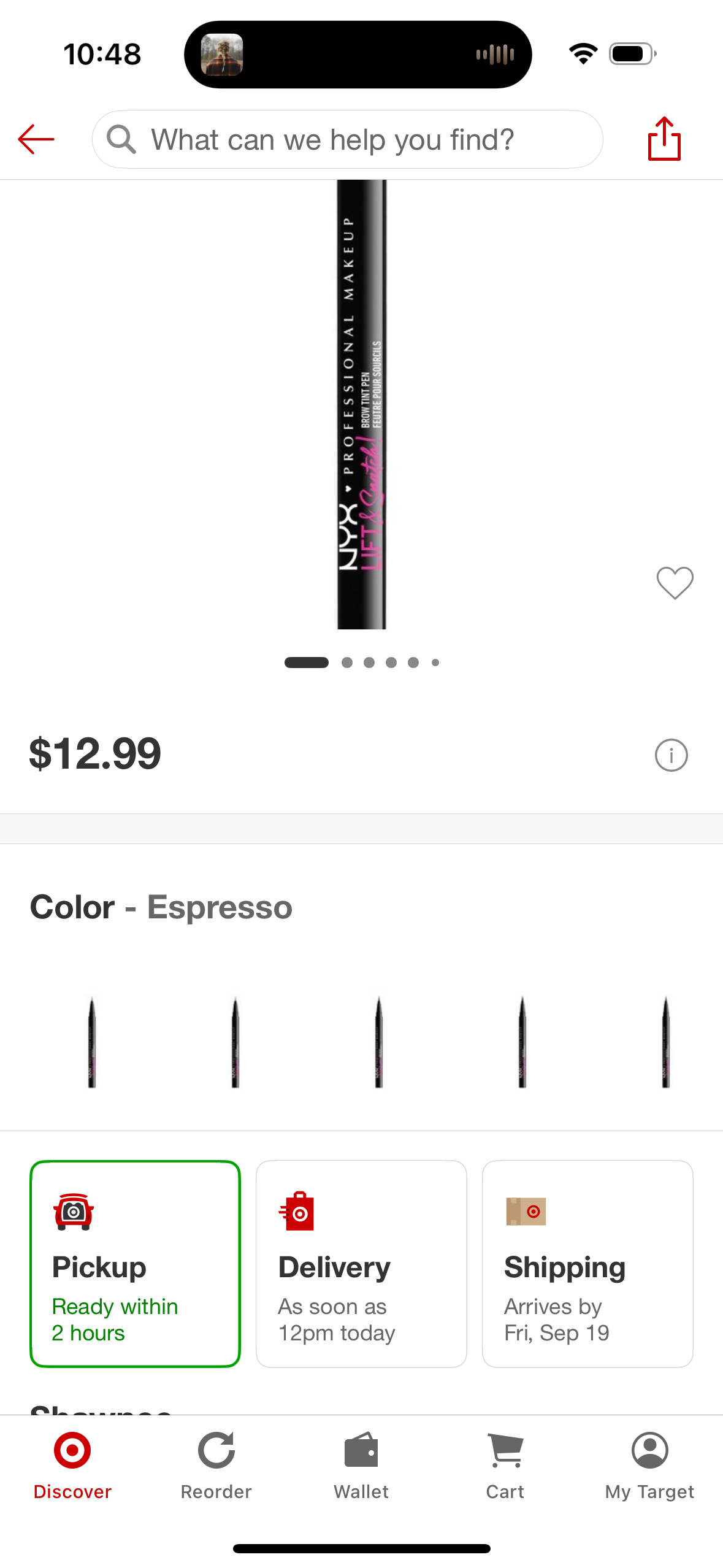 NYX Professional Makeup Lift N Snatch! Brow Tint Pen - Espresso - 0.03 fl oz