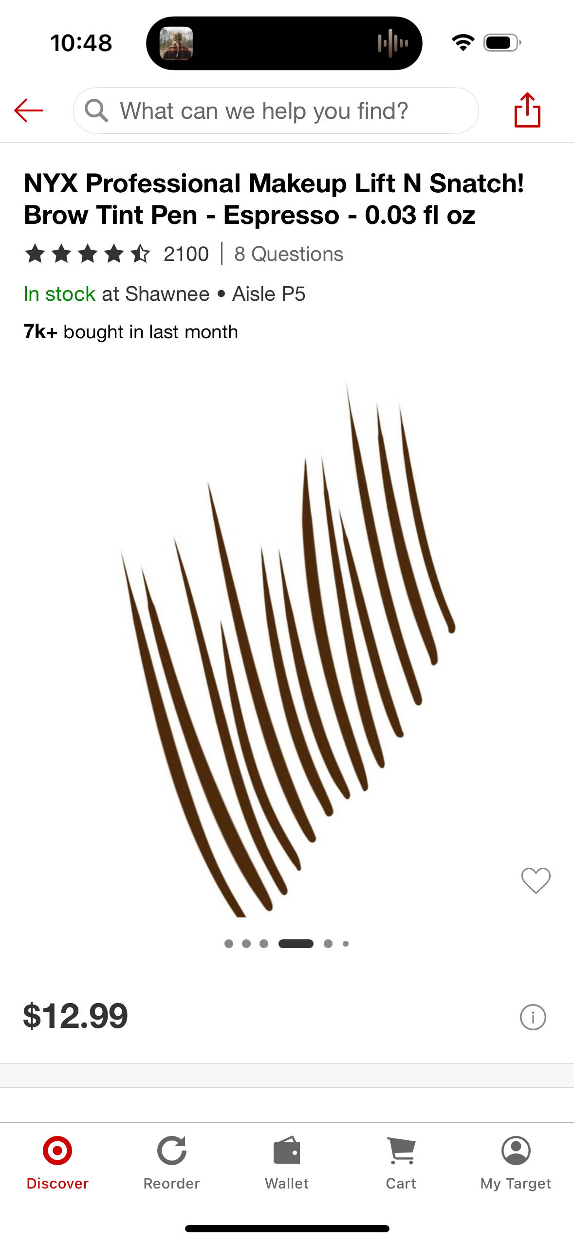 NYX Professional Makeup Lift N Snatch! Brow Tint Pen - Espresso - 0.03 fl oz