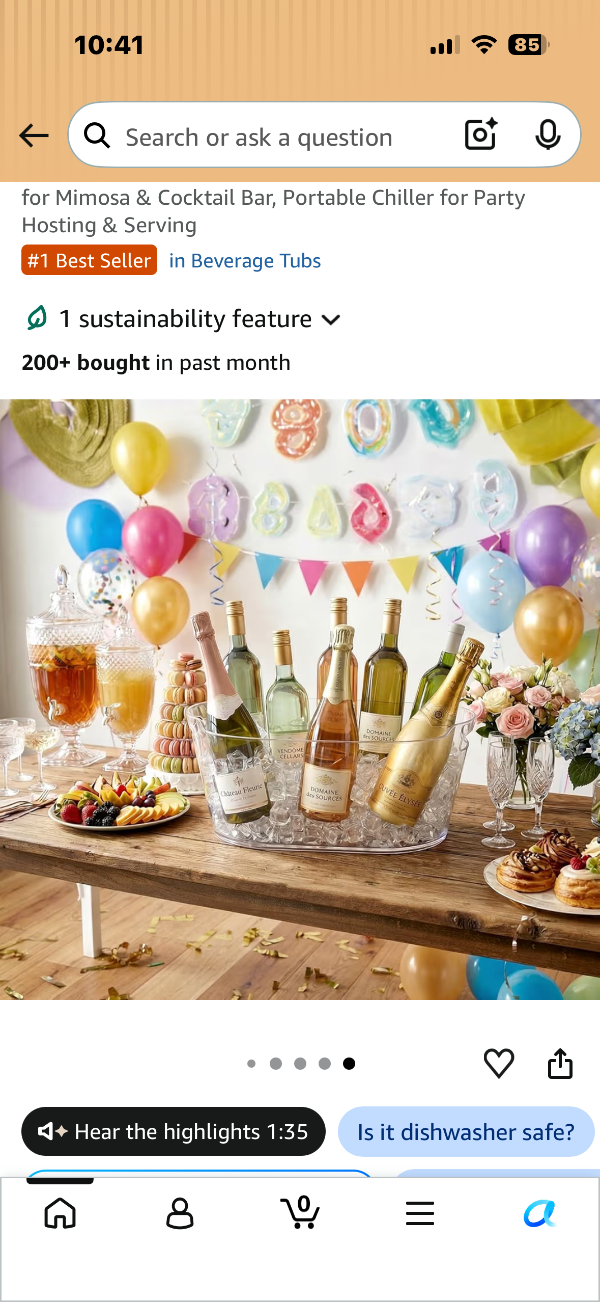 11.5L Ice Bucket for Parties, Large Plastic Drink Cooler for Champagne Wine, Beer, Clear Beverage Tub for Mimosa & Cocktail Bar, Portable Chiller for Party Hosting & Serving