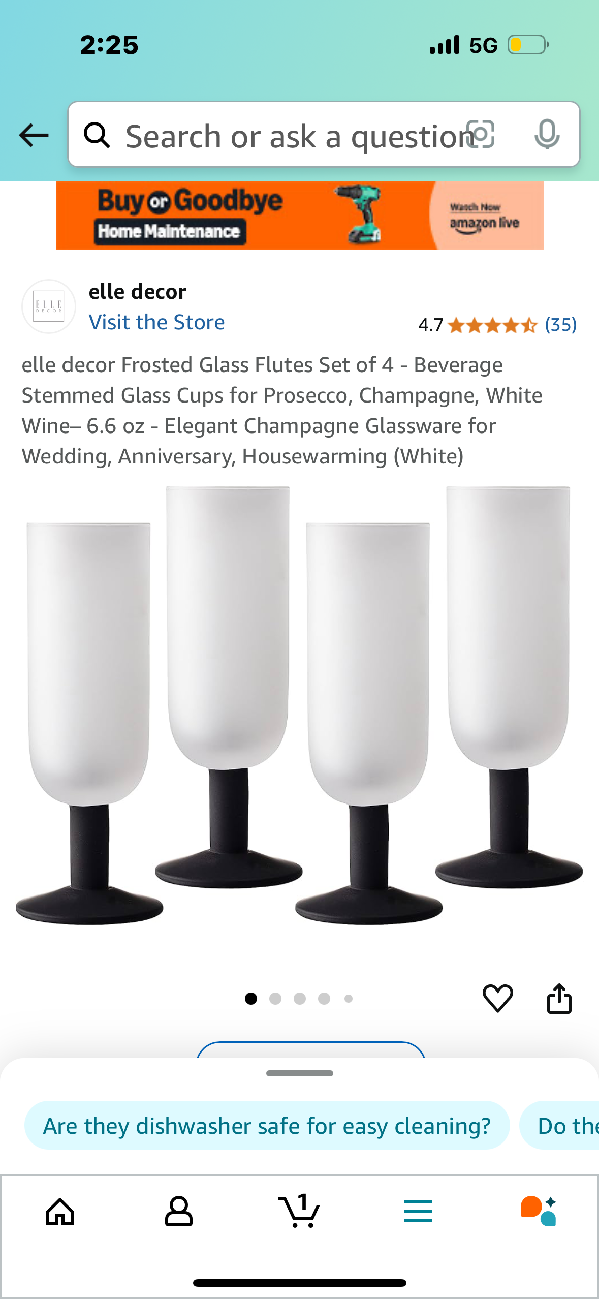Frosted Glass Flutes Set of 4 - Beverage Stemmed Glass Cups for Prosecco, Champagne, White Wine– 6.6 oz - Elegant Champagne Glassware for Wedding, Anniversary, Housewarming (White