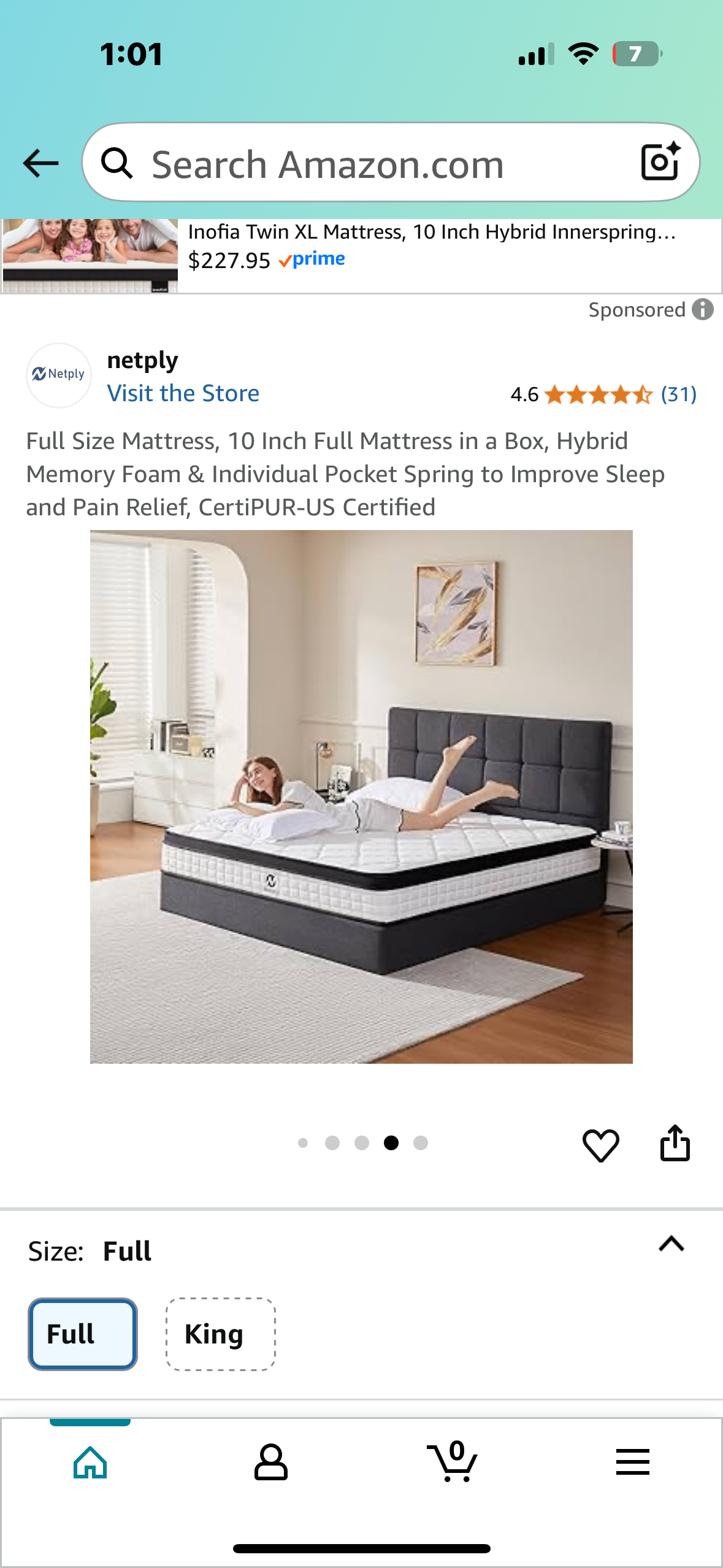 Full Size Mattress (B1063)