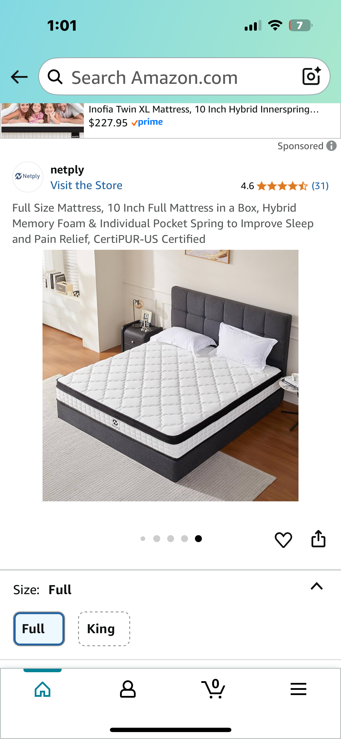 Full Size Mattress (B1063)