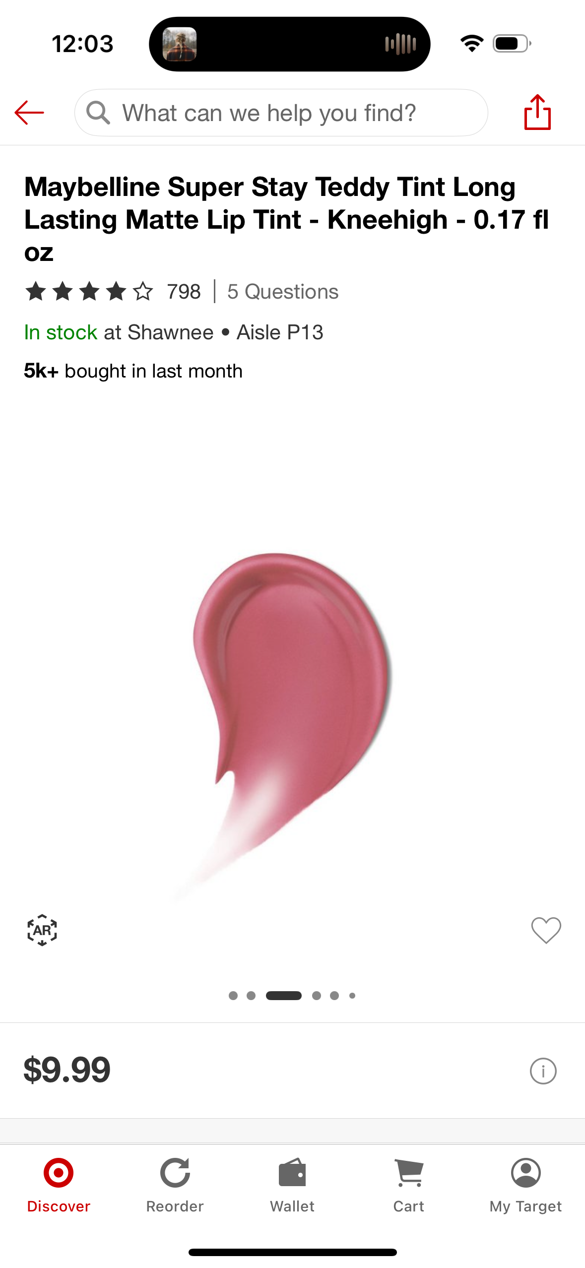 Maybelline Super Stay Teddy Tint Long Lasting Matte Lip Tint - Kneehigh - 0.17 fl OZ