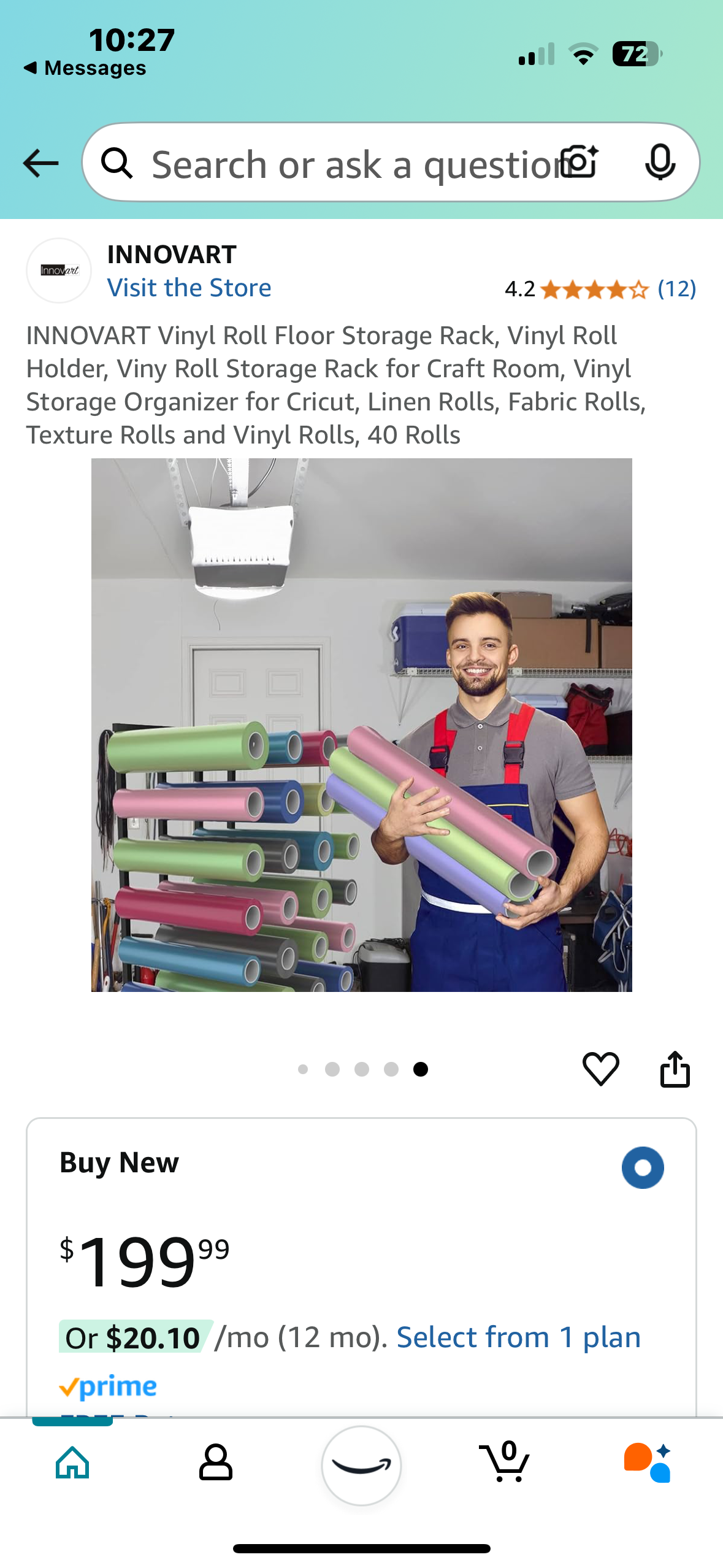 New - Vinyl Roll Storage Rack (O319)
