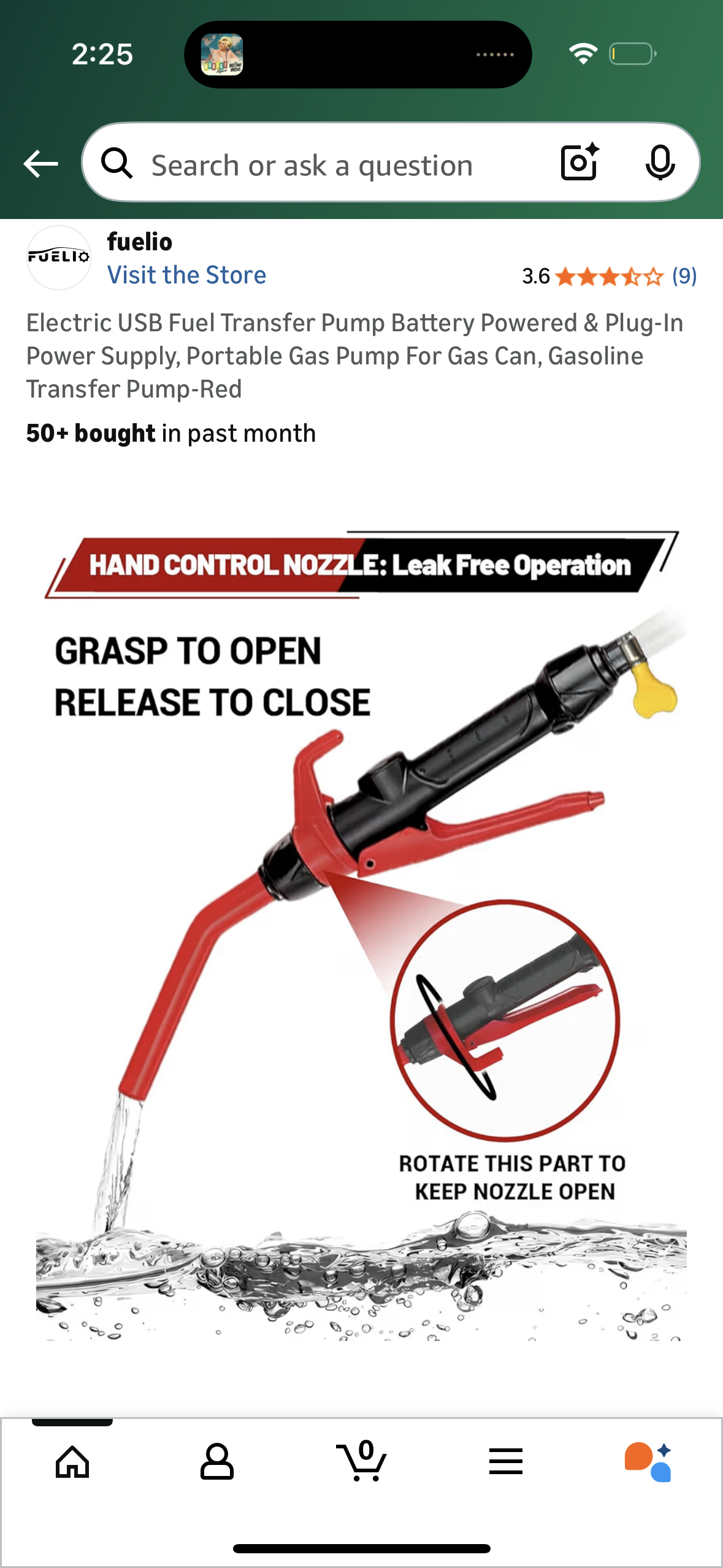 Electric USB Fuel Transfer Pump Battery Powered & Plug-In Power Supply, Portable Gas Pump For Gas Can, Gasoline Transfer Pump-Red