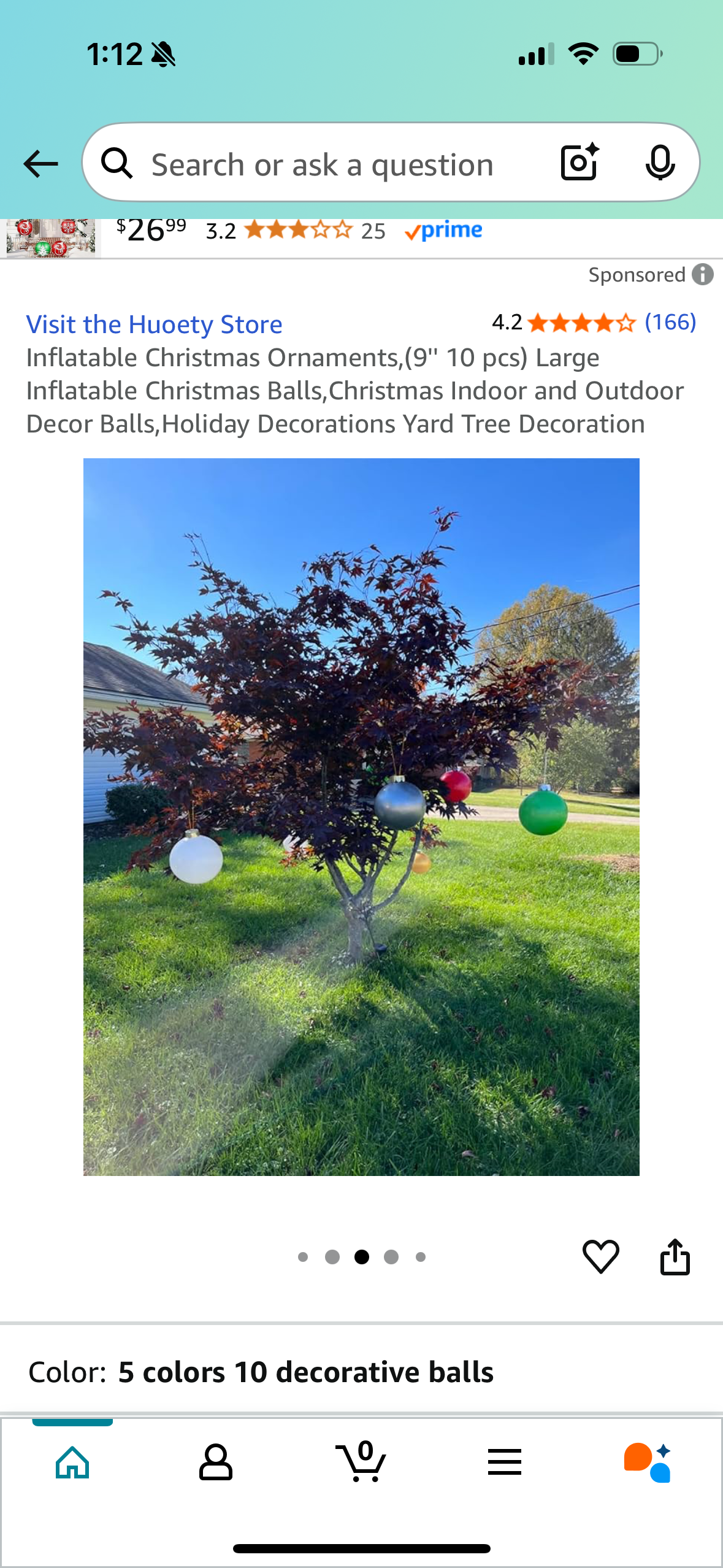 Inflatable Christmas Ornaments,(9'' 10 pcs) Large Inflatable Christmas Balls,Christmas Indoor and Outdoor Decor Balls,Holiday Decorations Yard Tree Decoration