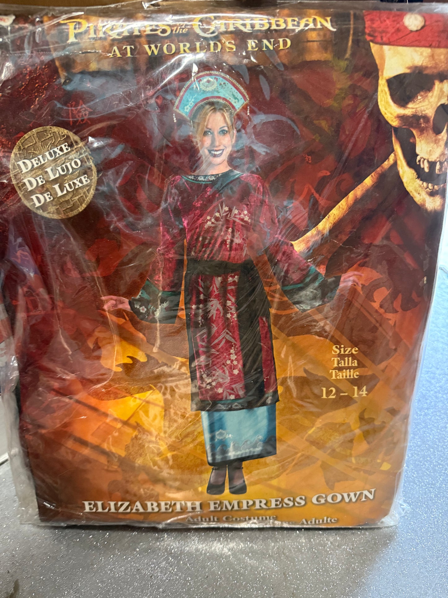 Pirates of the Caribbean Elizabeth Empress Gown Adult Deluxe Size 12-14