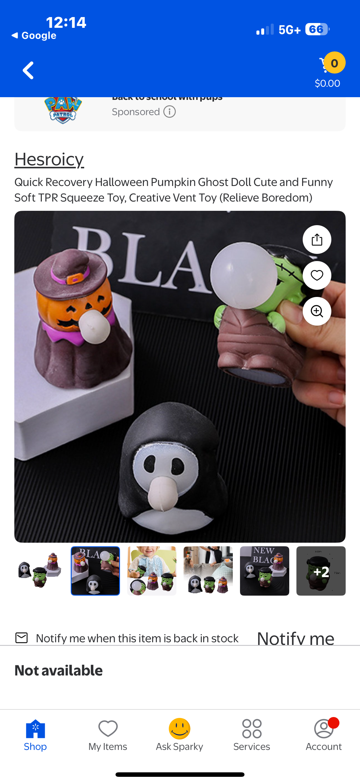 Halloween Pumpkin Ghost Doll Cute and Funny Soft TPR Squeeze Toy