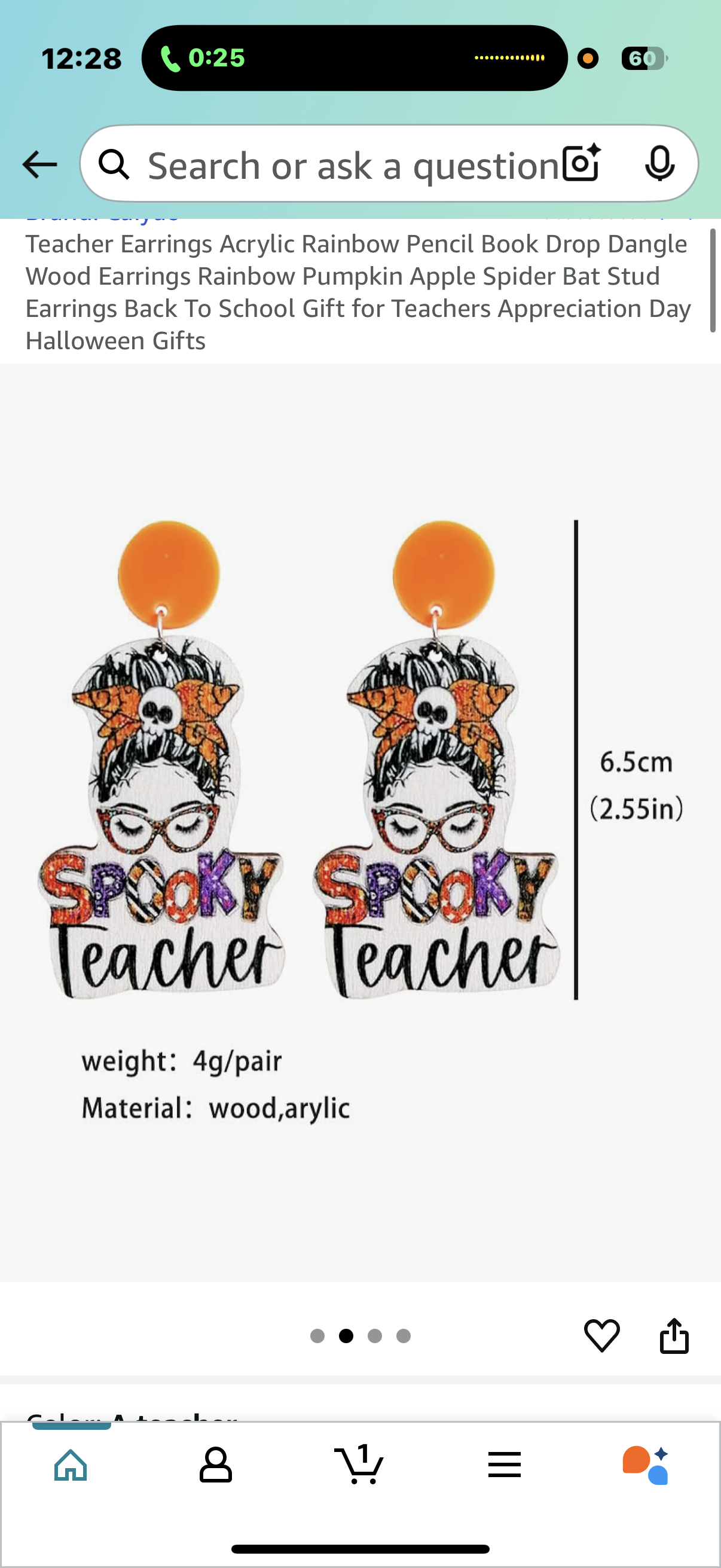 Teacher Earrings Acrylic Rainbow Pencil Book Drop Dangle