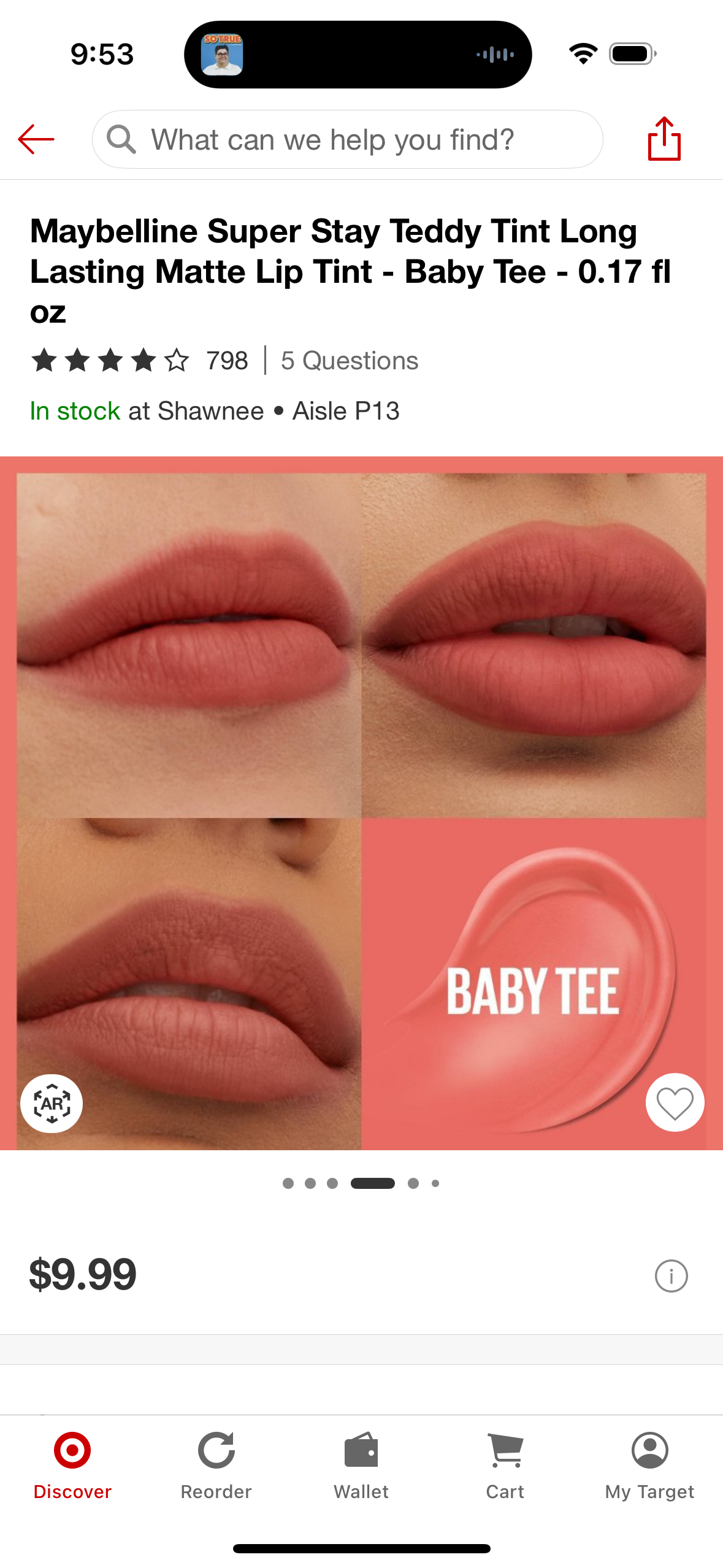 Maybelline Super Stay Teddy Tint Long Lasting Matte Lip Tint - Baby Tee - 0.17 fl OZ